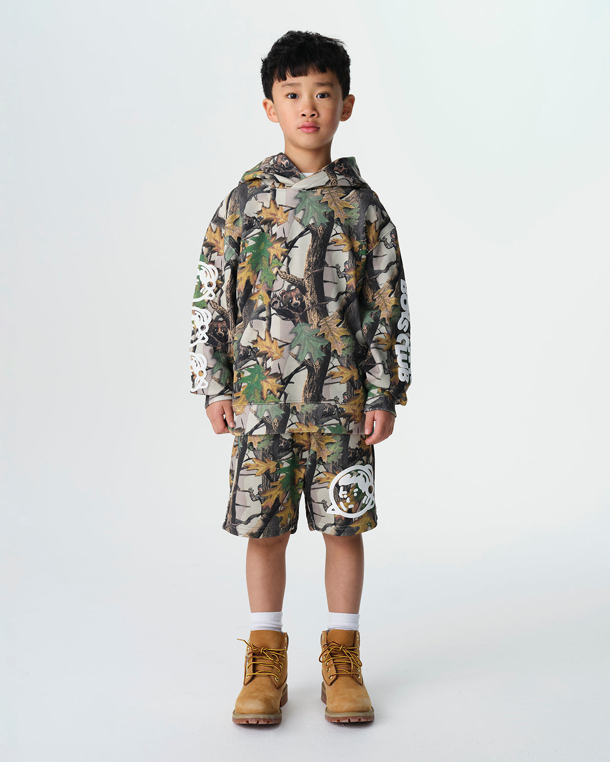 Kids Tree Camo Popover Hood
