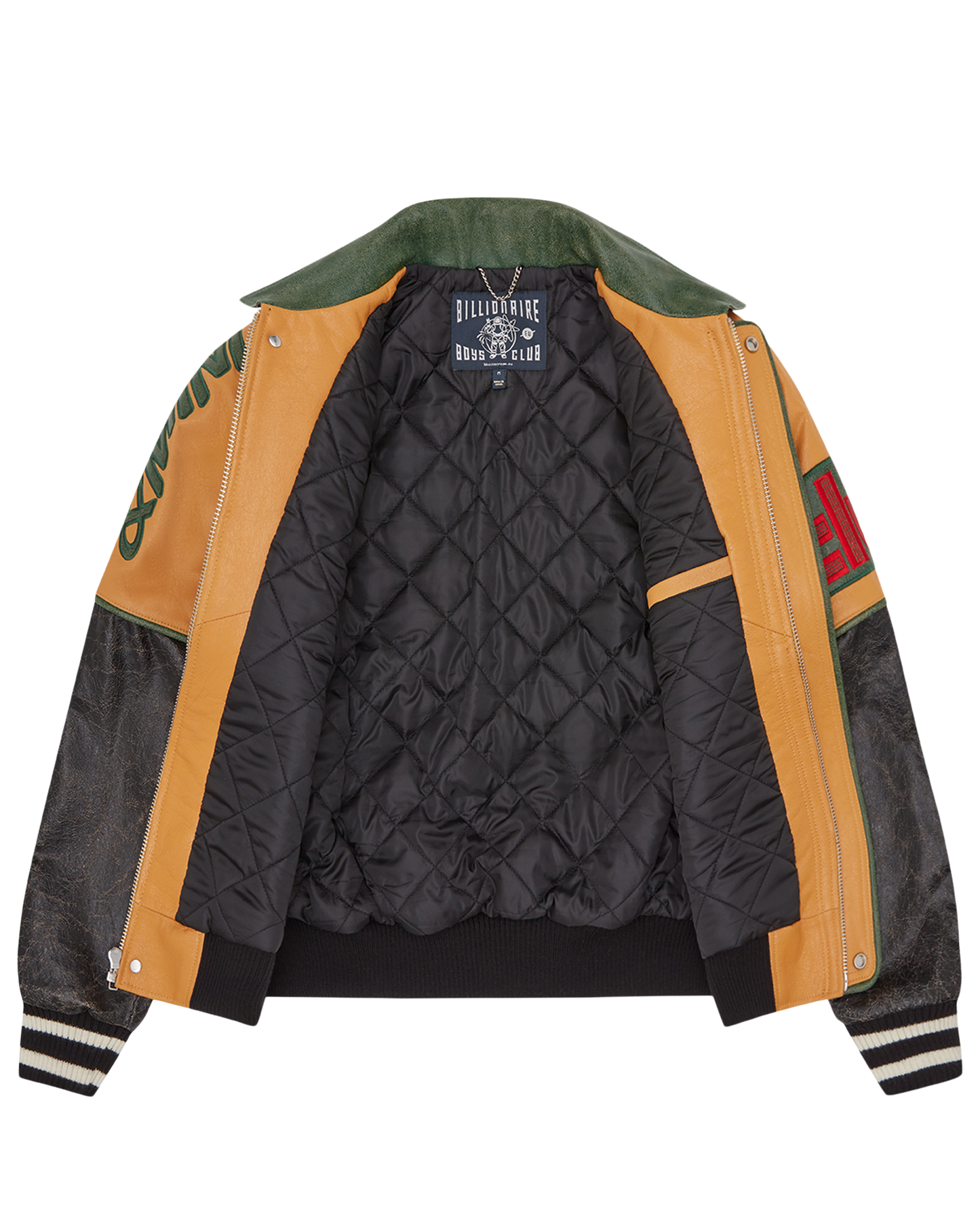 Club Cracked Leather Varsity Jacket