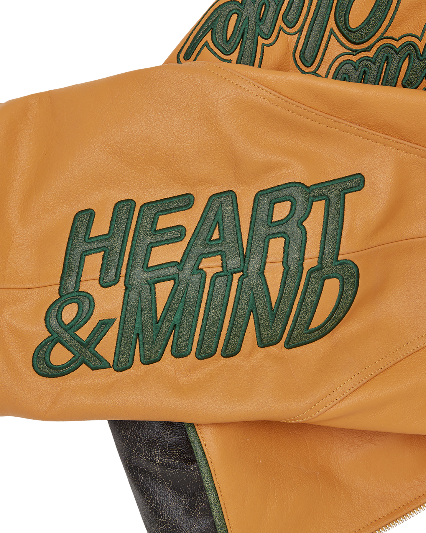 Club Cracked Leather Varsity Jacket