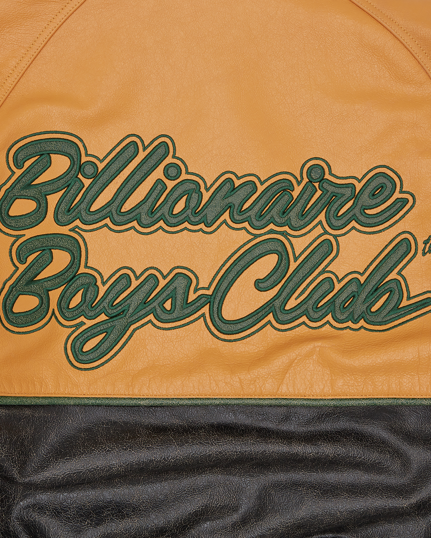 Club Cracked Leather Varsity Jacket