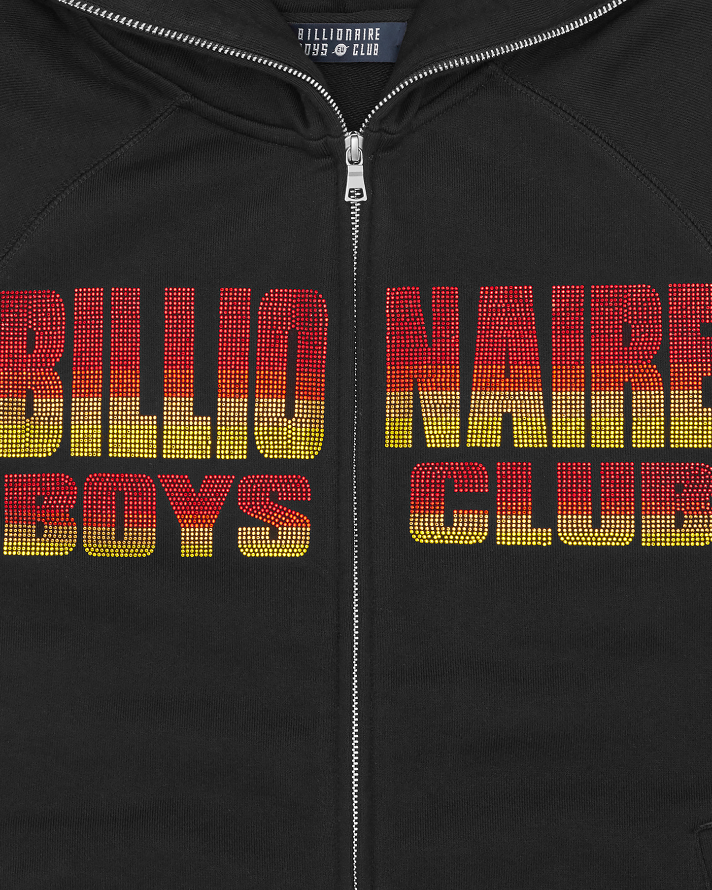 Straight Logo Gradient Diamonte Popover Hood