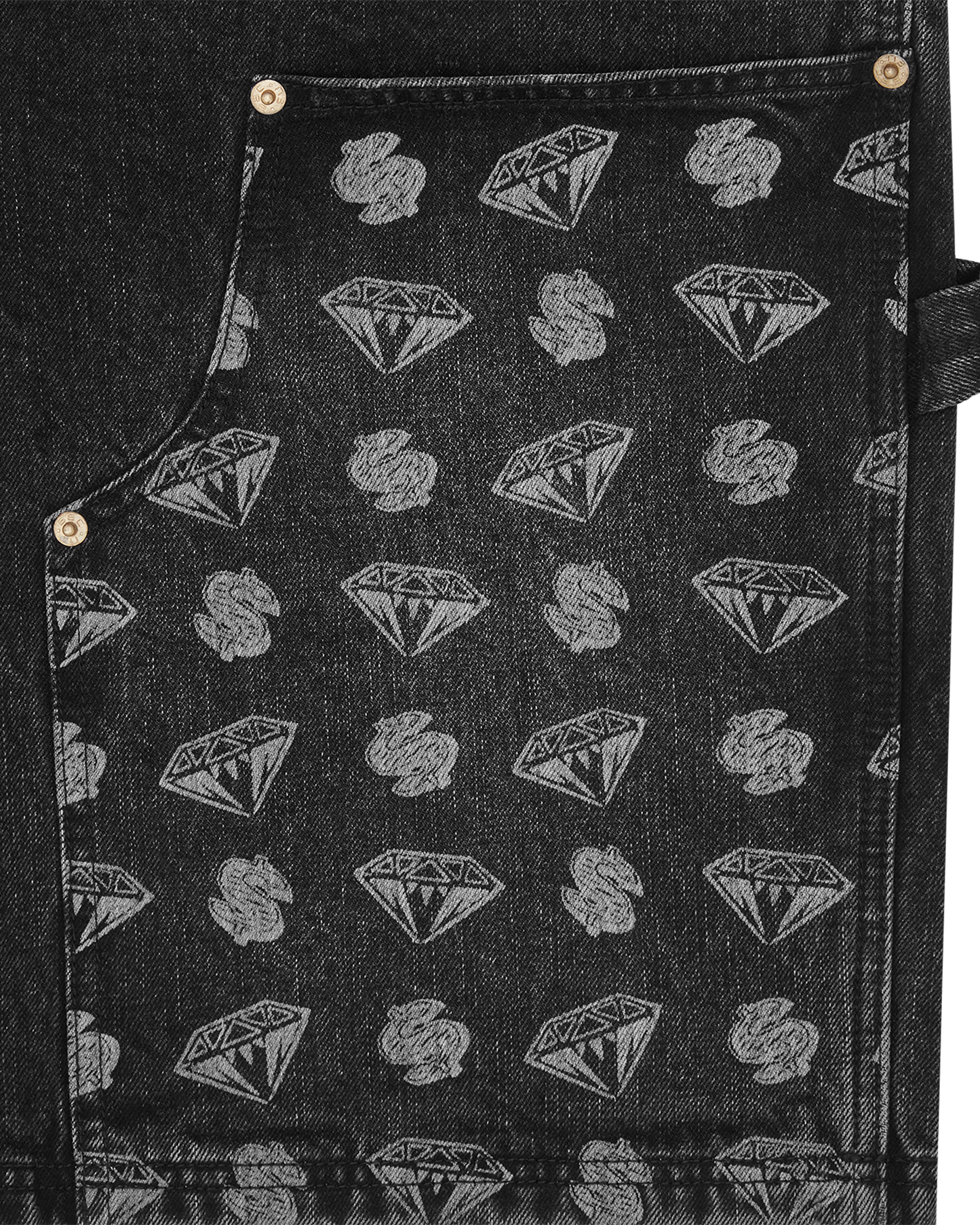 Diamonds & Dollars Denim Carpenter Short