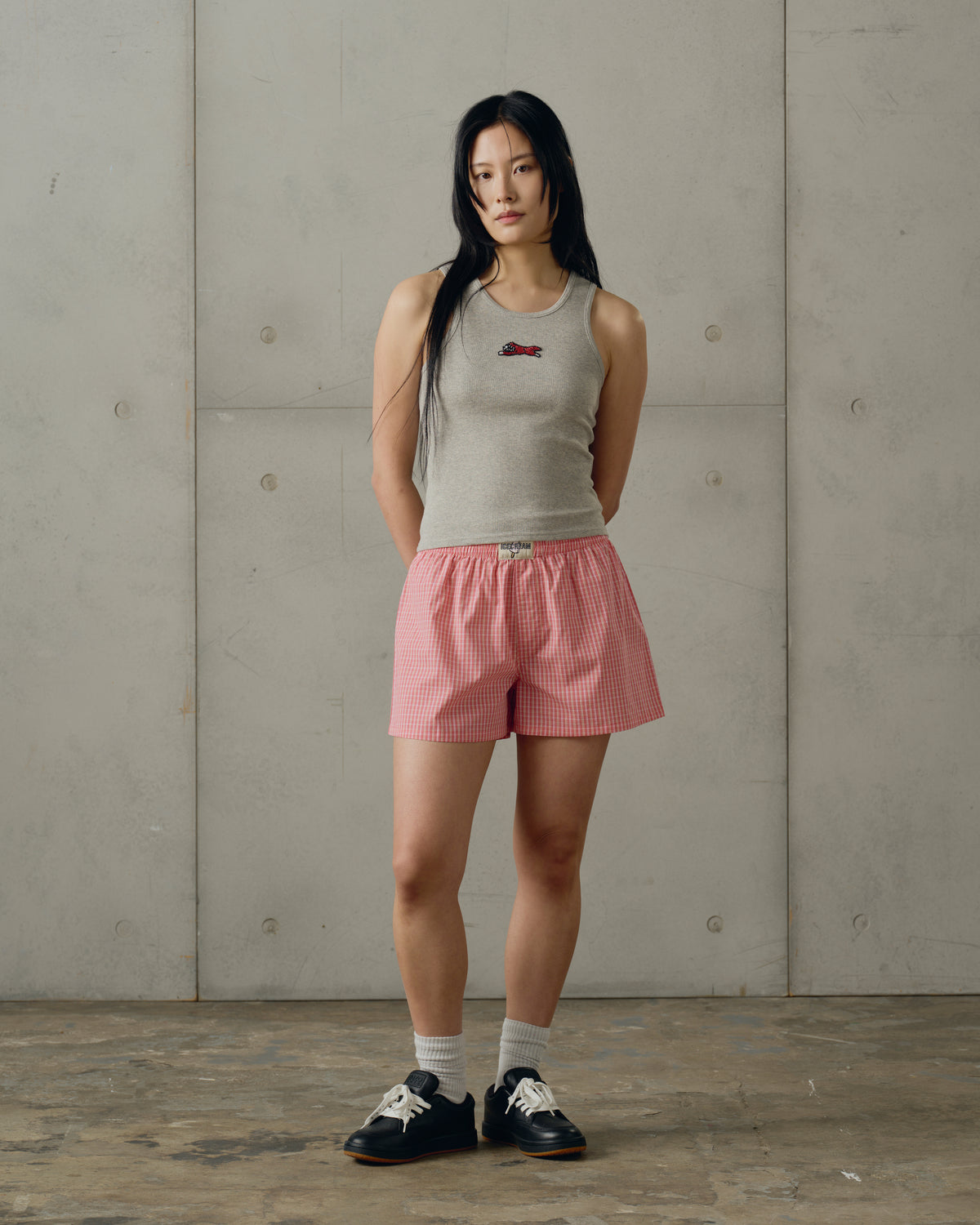 Womens Plaid Boxer Shorts