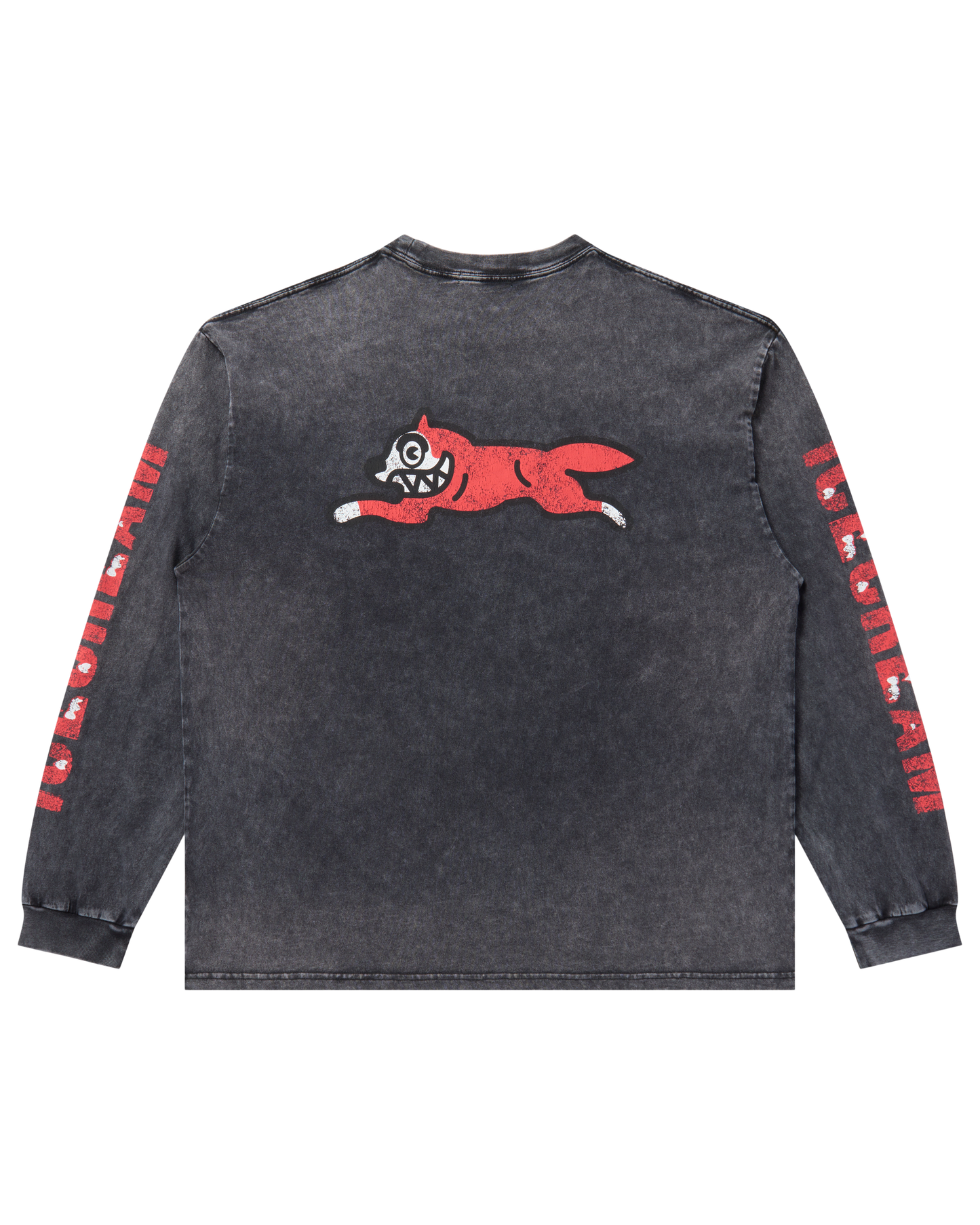 Damaged Cotton LS T-Shirt Running Dog