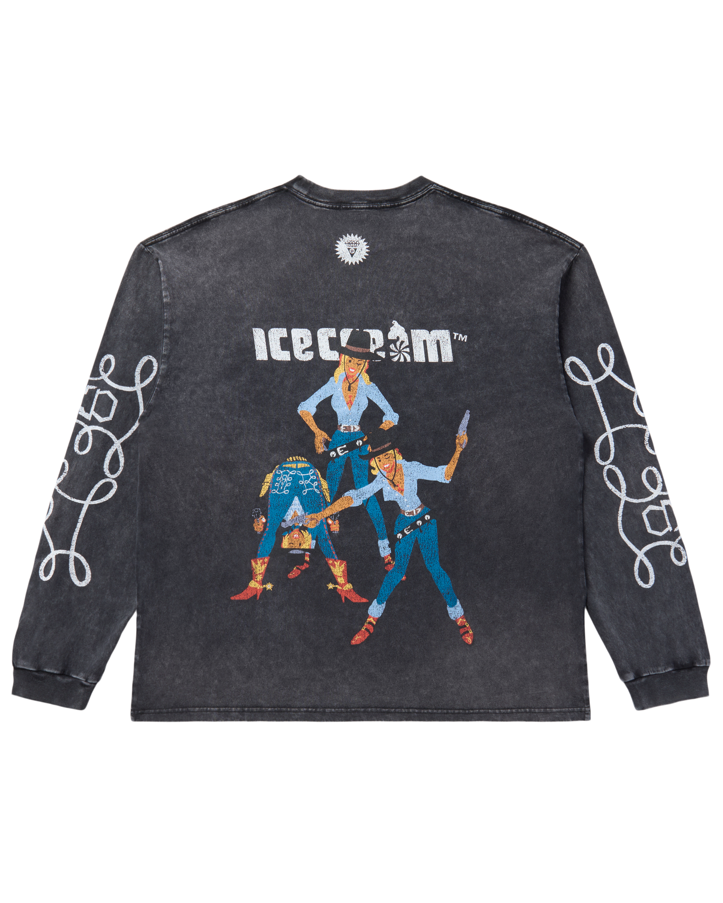 Damaged Cotton LS T-Shirt Icecream