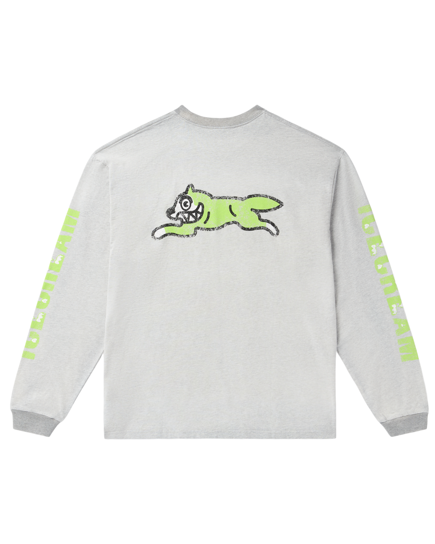 Damaged Cotton LS T-Shirt Running Dog