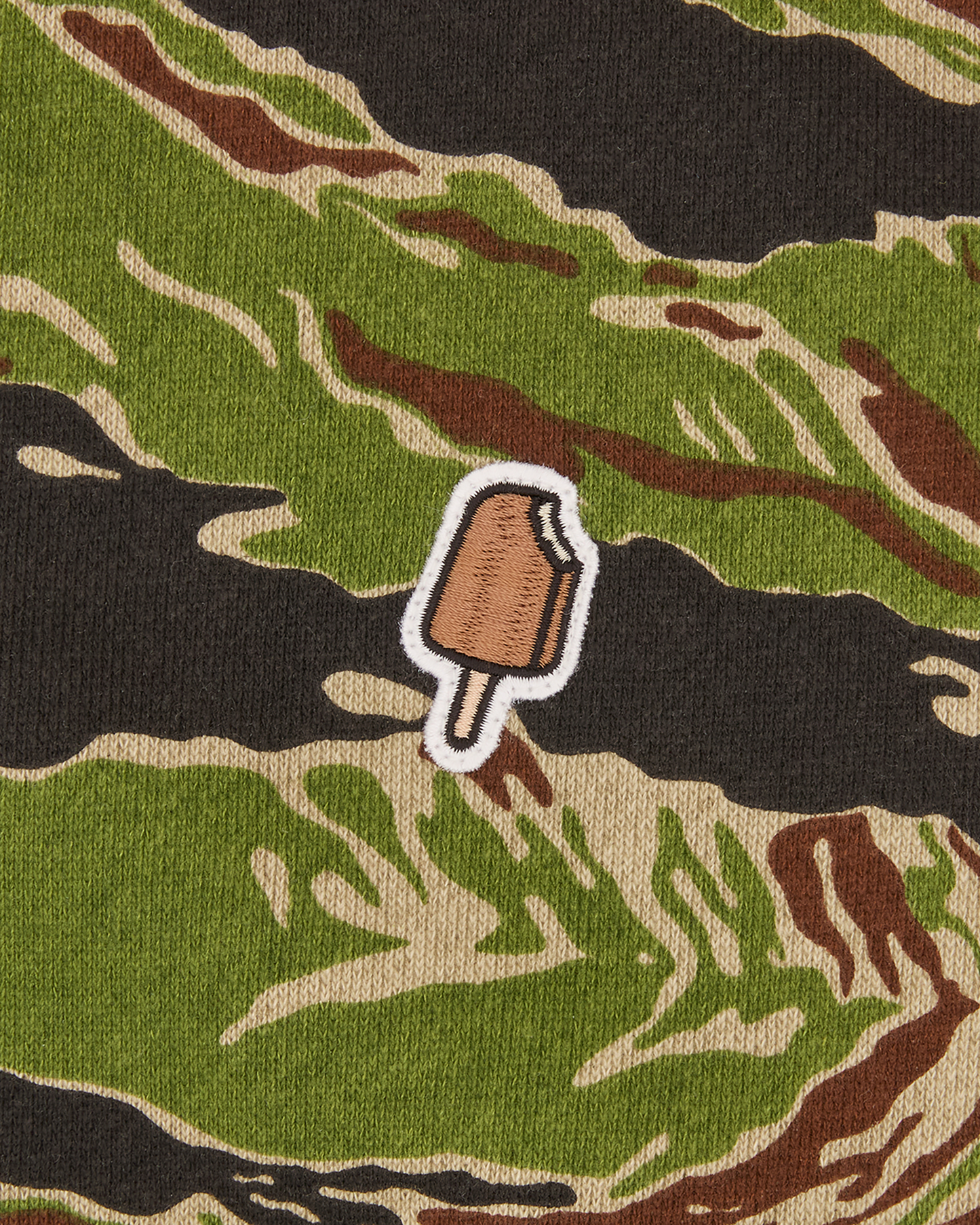 Smiley Tiger Stripe Full Zip-Through Hood