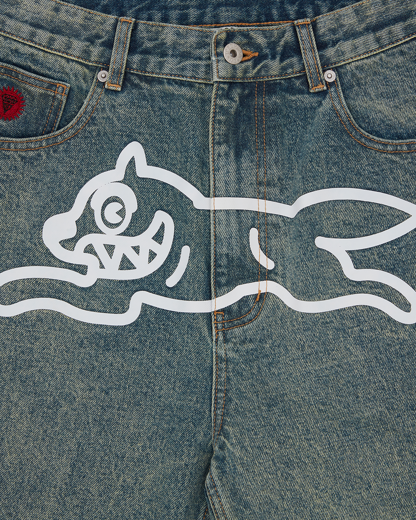 Running Dog Denim Shorts