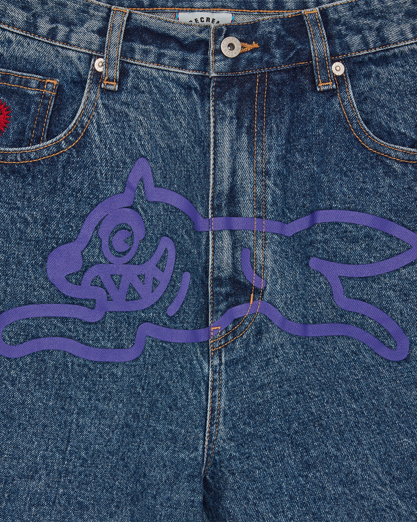 Running Dog Denim Shorts