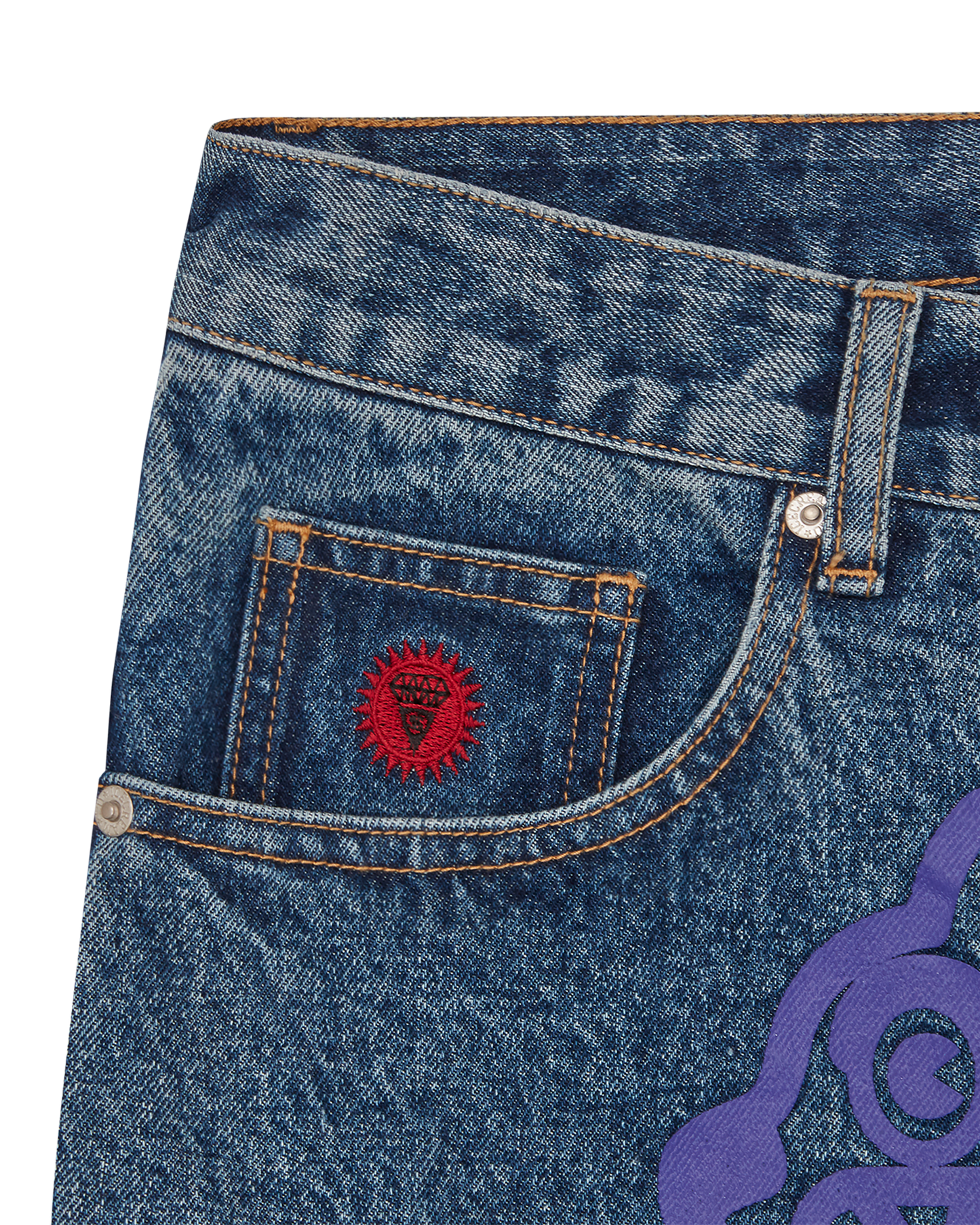 Running Dog Denim Shorts