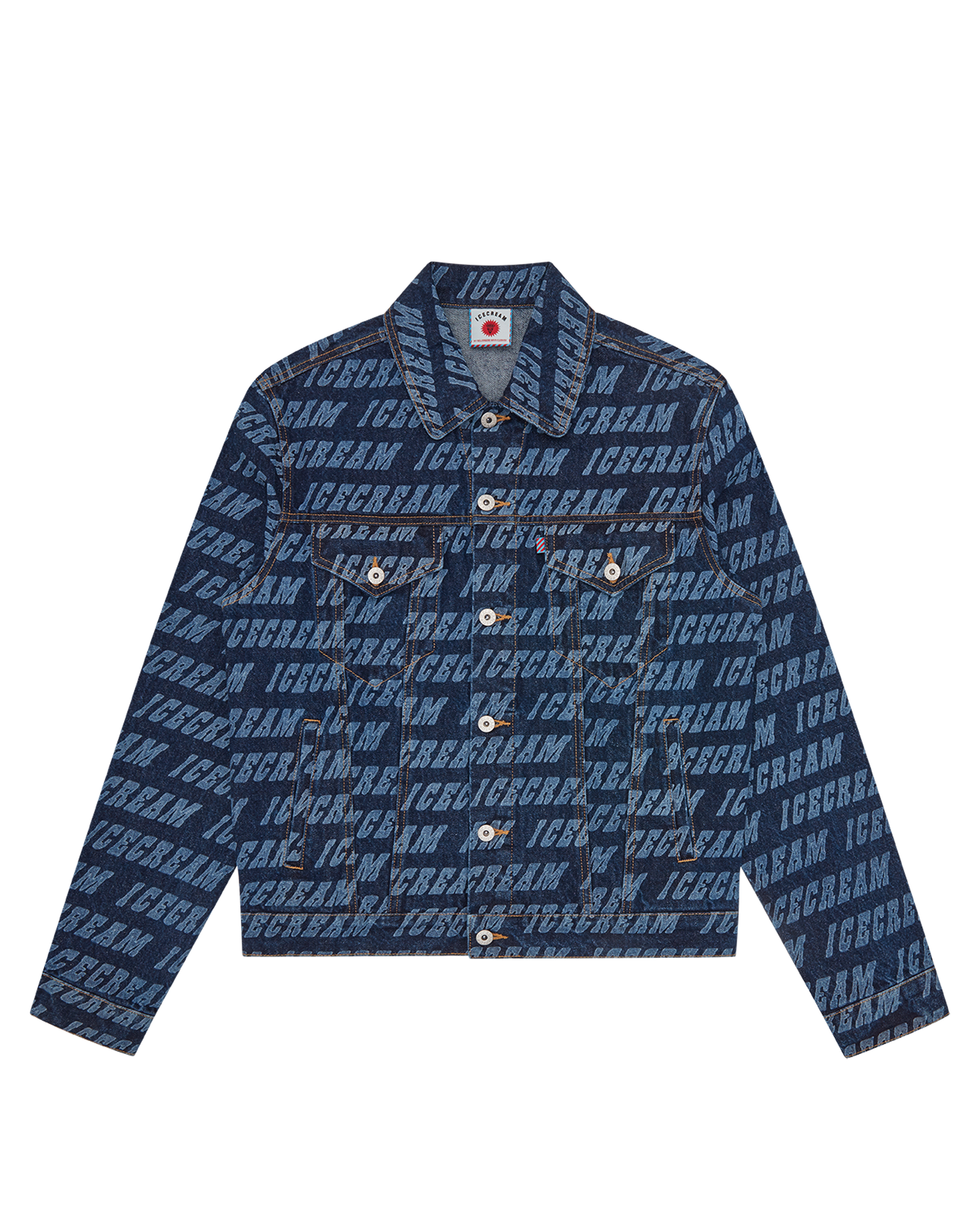 Repeat Logo Denim Trucker Jacket