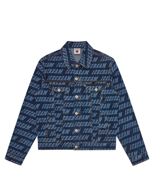 Repeat Logo Denim Trucker Jacket