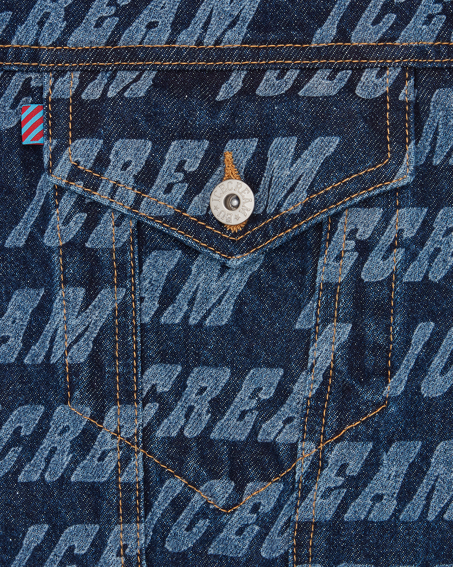 Repeat Logo Denim Trucker Jacket