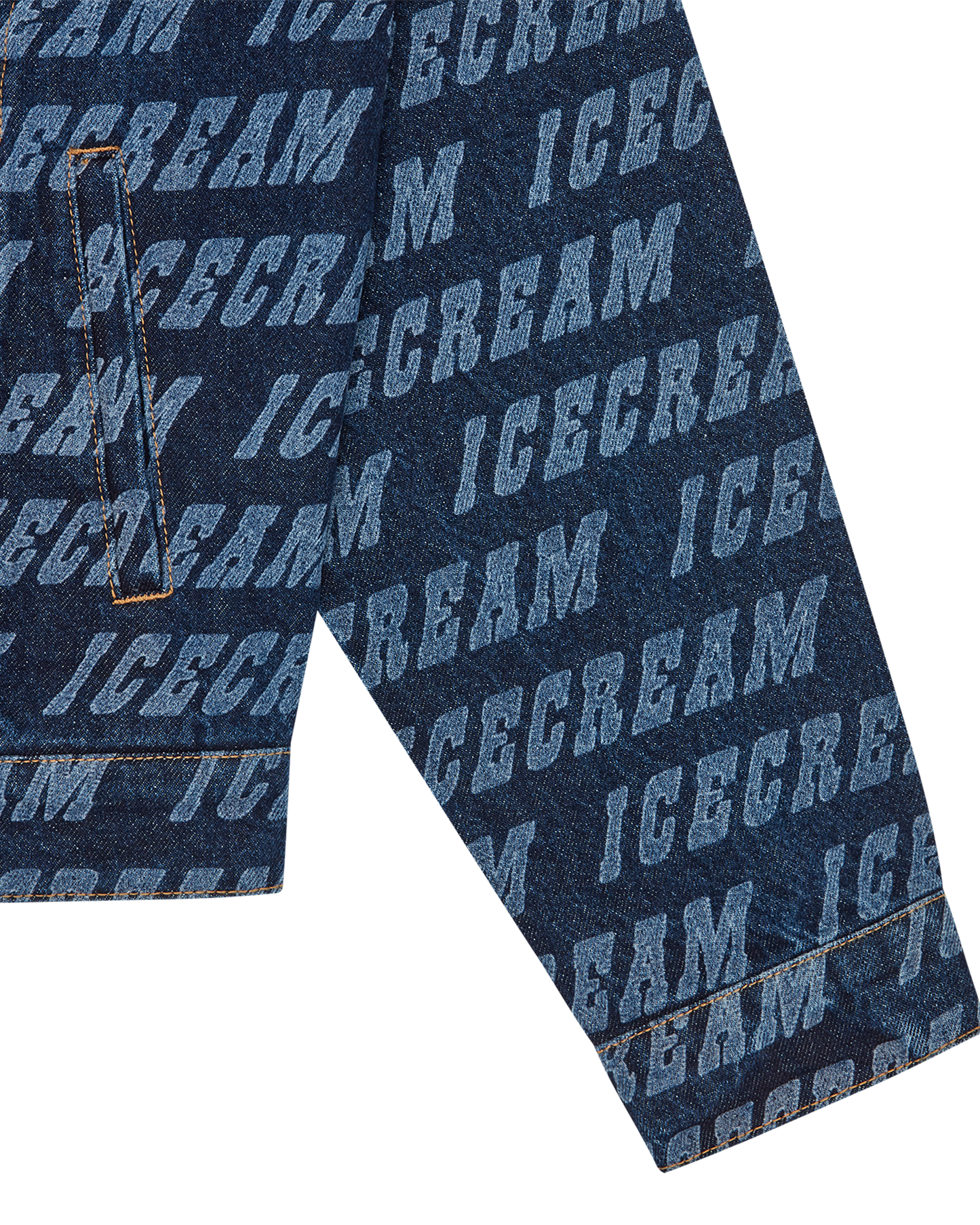 Repeat Logo Denim Trucker Jacket