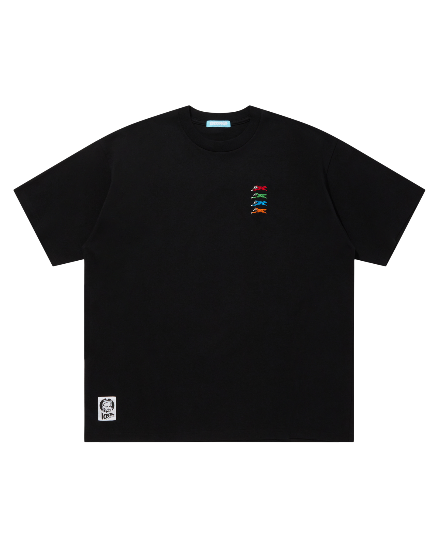Embroidered Logo Cotton T-Shirt Running Dog