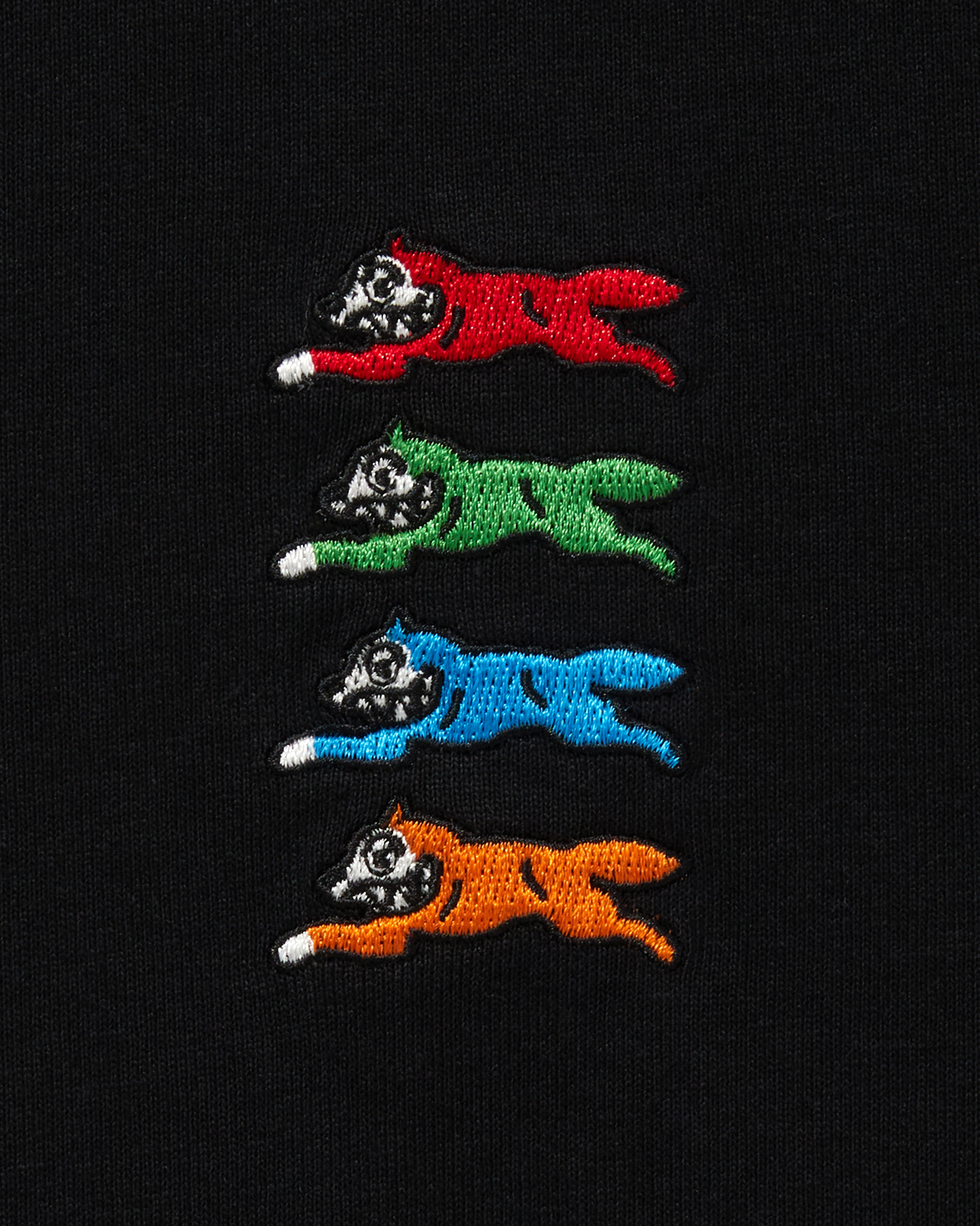 Embroidered Logo Cotton T-Shirt Running Dog
