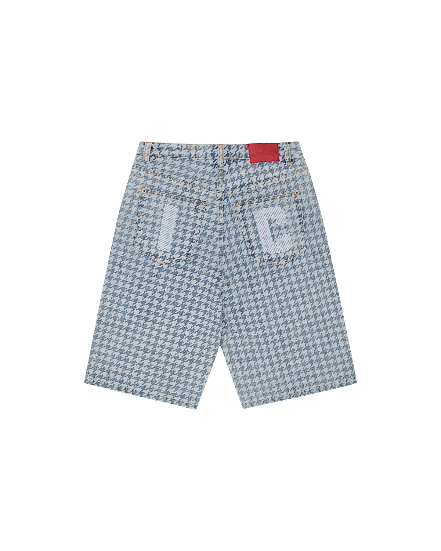 Womens Houndstooth Running Dog Shorts