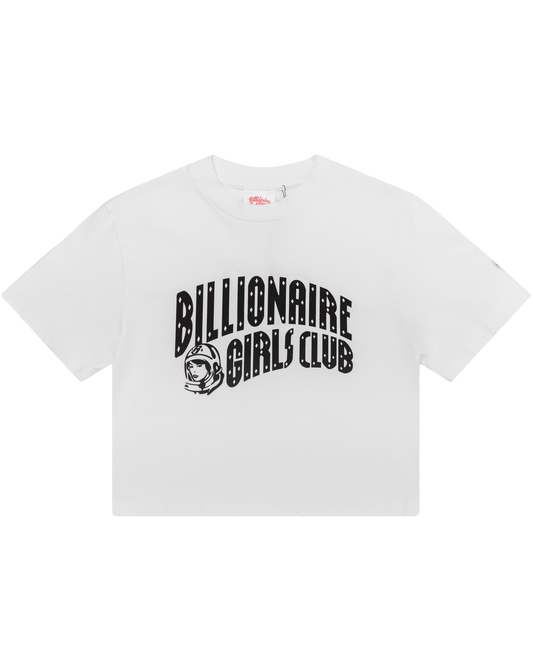 Womens Classic Curve Logo Cropped Tee