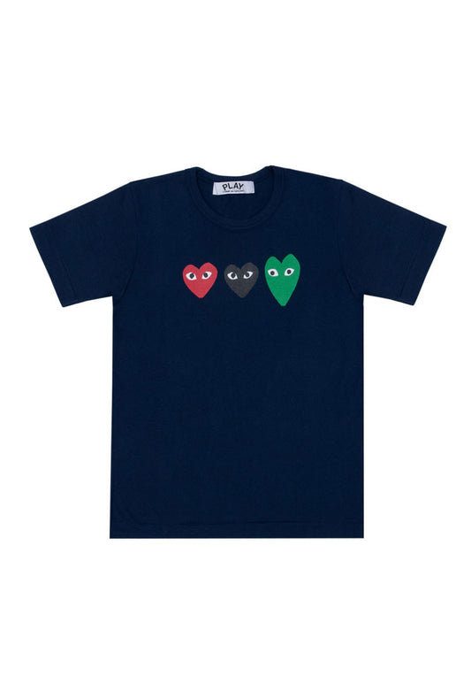 PLAY 3 Hearts T-Shirt - Comme des Garçons PLAY