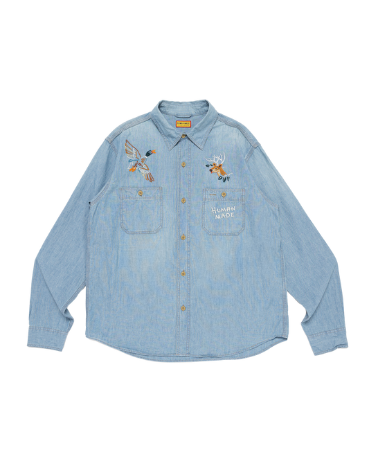 Embroidered Chambray Shirt