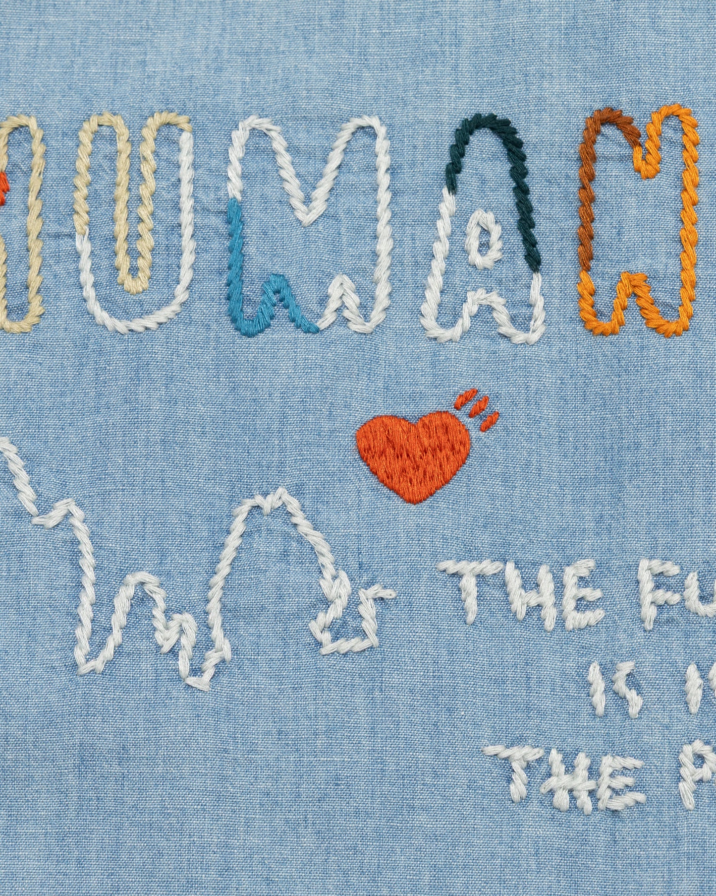 Embroidered Chambray Shirt