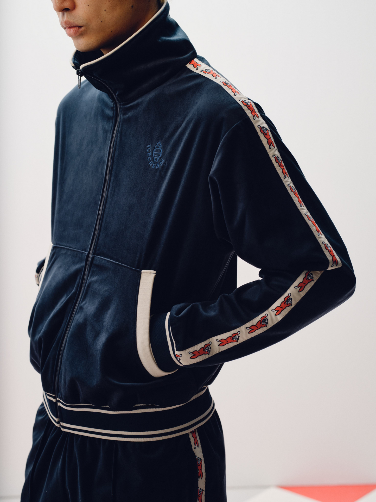 Running Dog Taped Velour Track Top