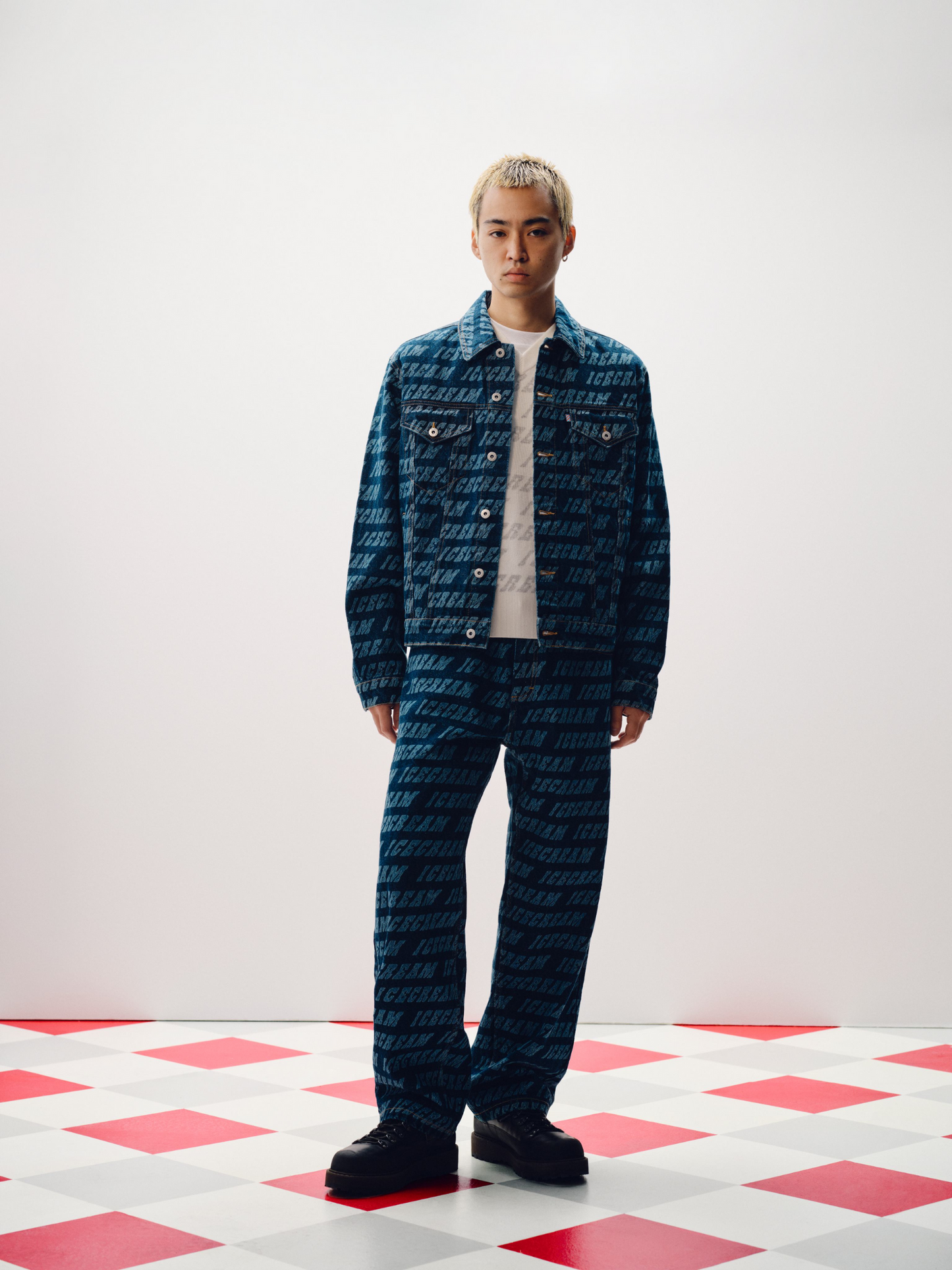 Repeat Logo Double Scoop Denim Pant