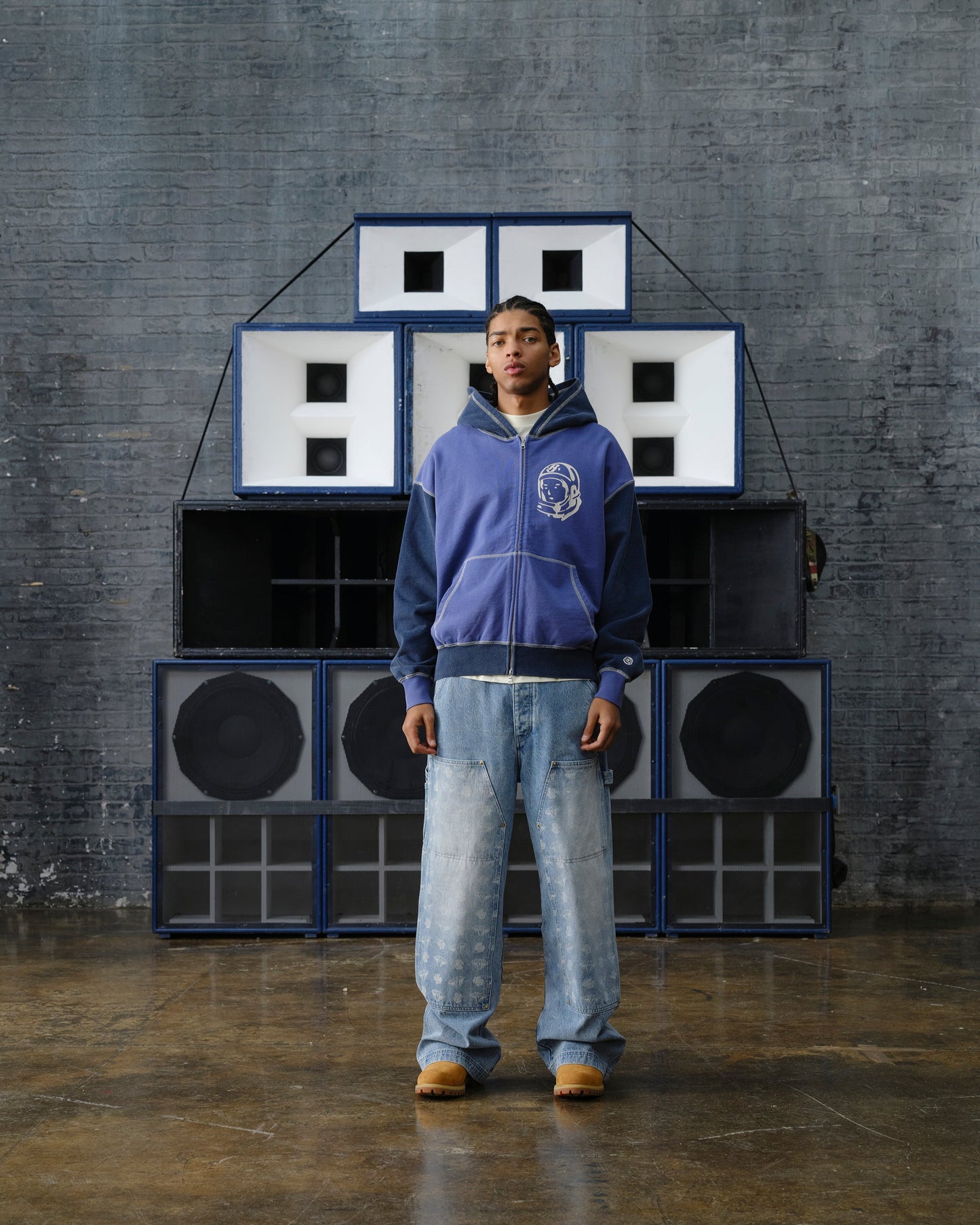 Indigo Oversized College Zip Through