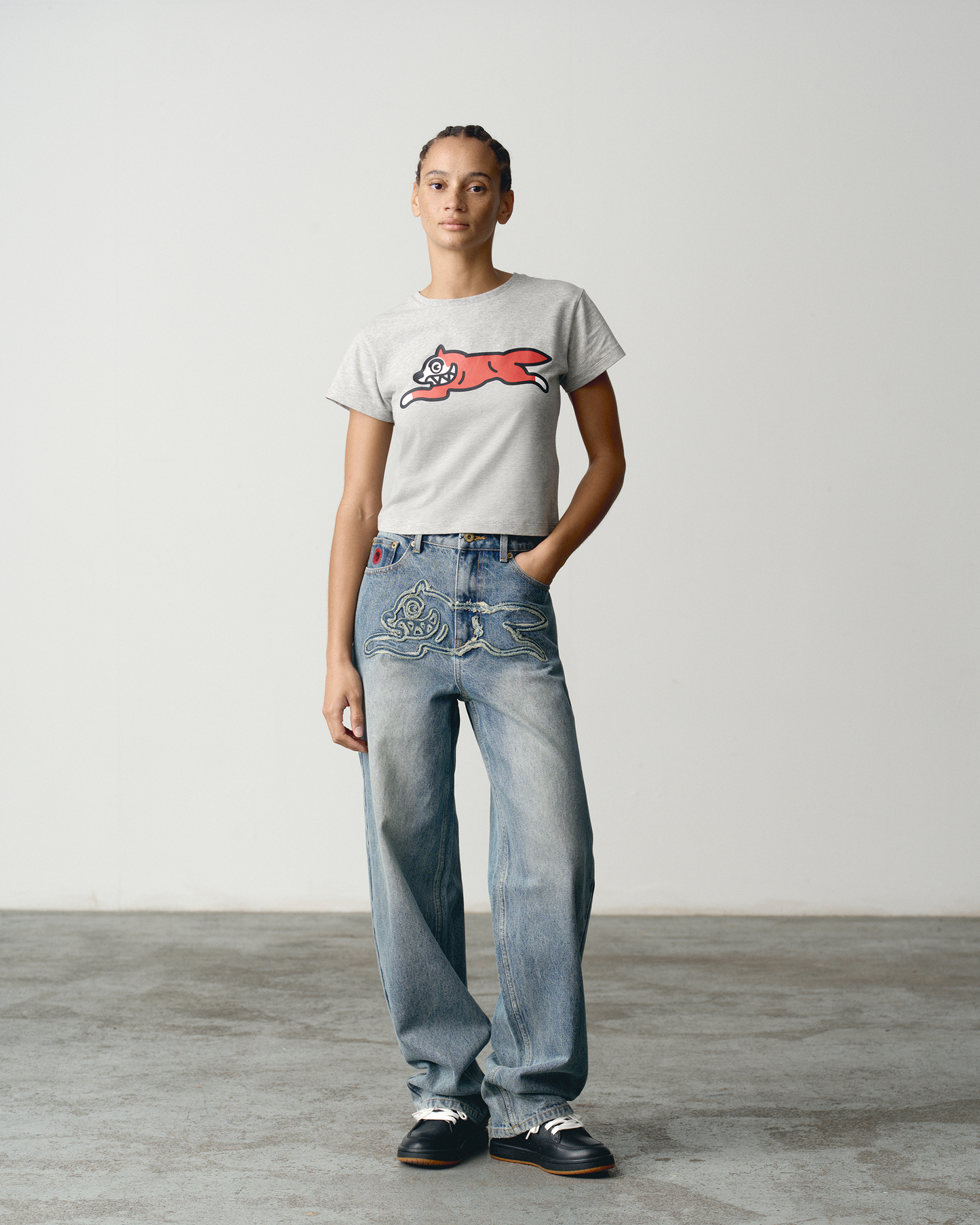 Womens Running Dog Baby Tee