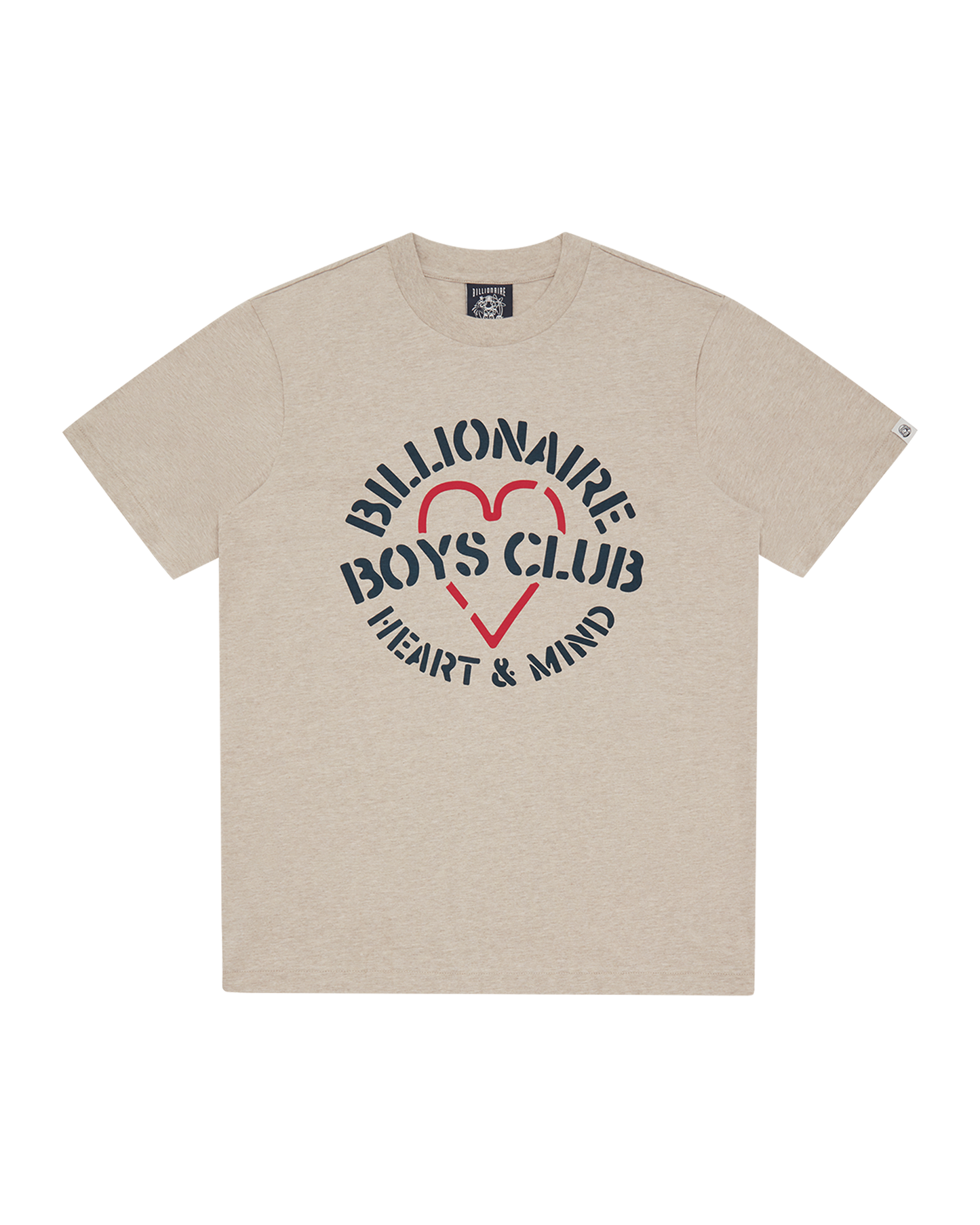 Heart Mind Stencil Logo Slub T Shirt Billionaire Boys Club