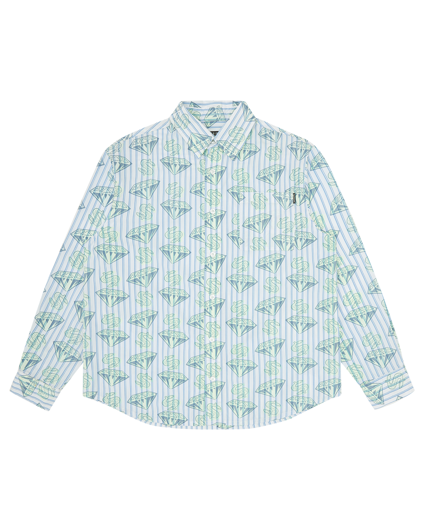 Glow In The Dark Diamonds & Dollars Striped Shirt