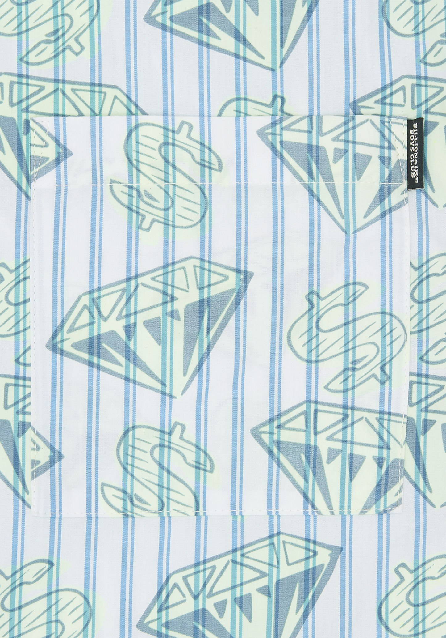 Glow In The Dark Diamonds & Dollars Striped Shirt