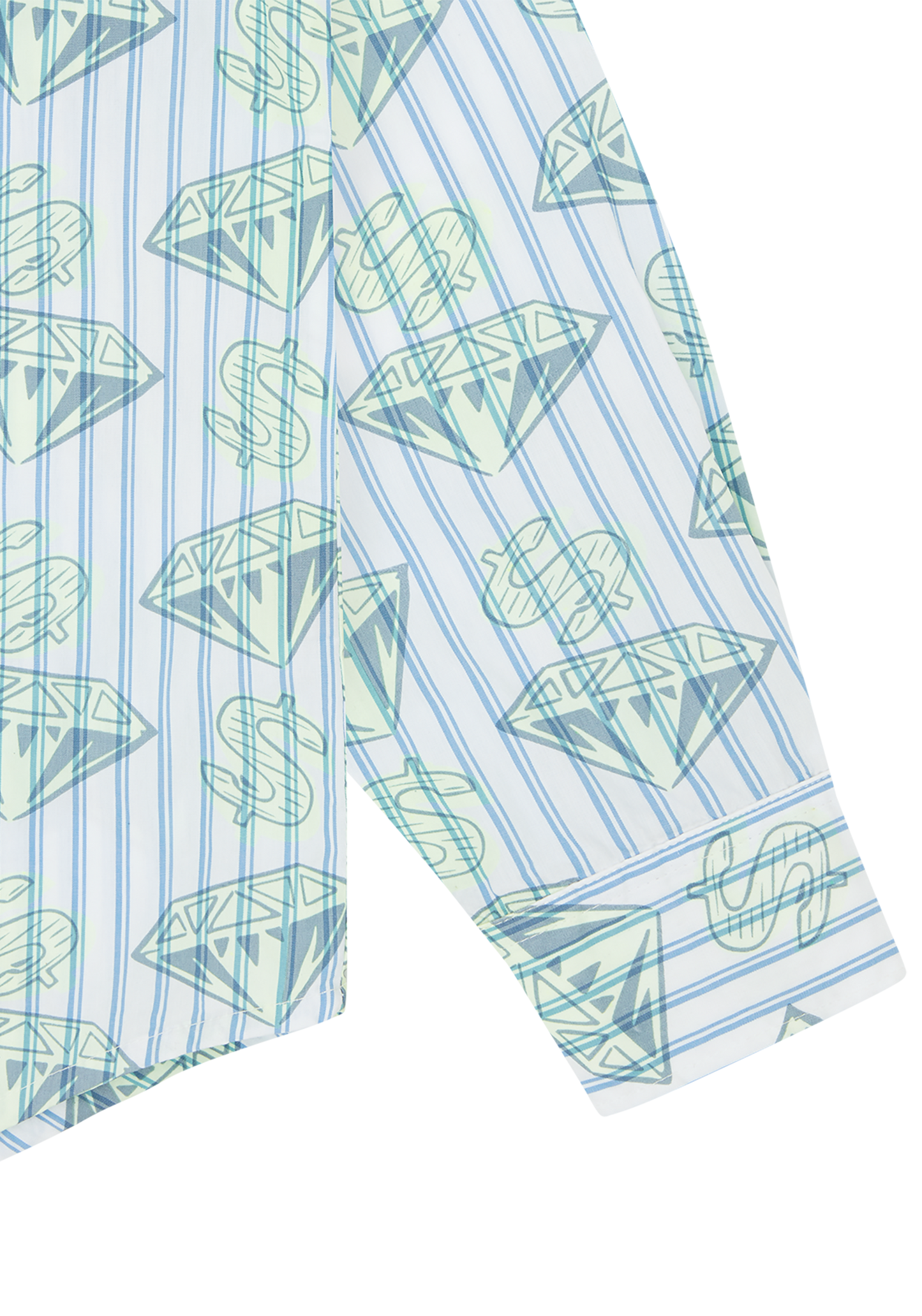 Glow In The Dark Diamonds & Dollars Striped Shirt