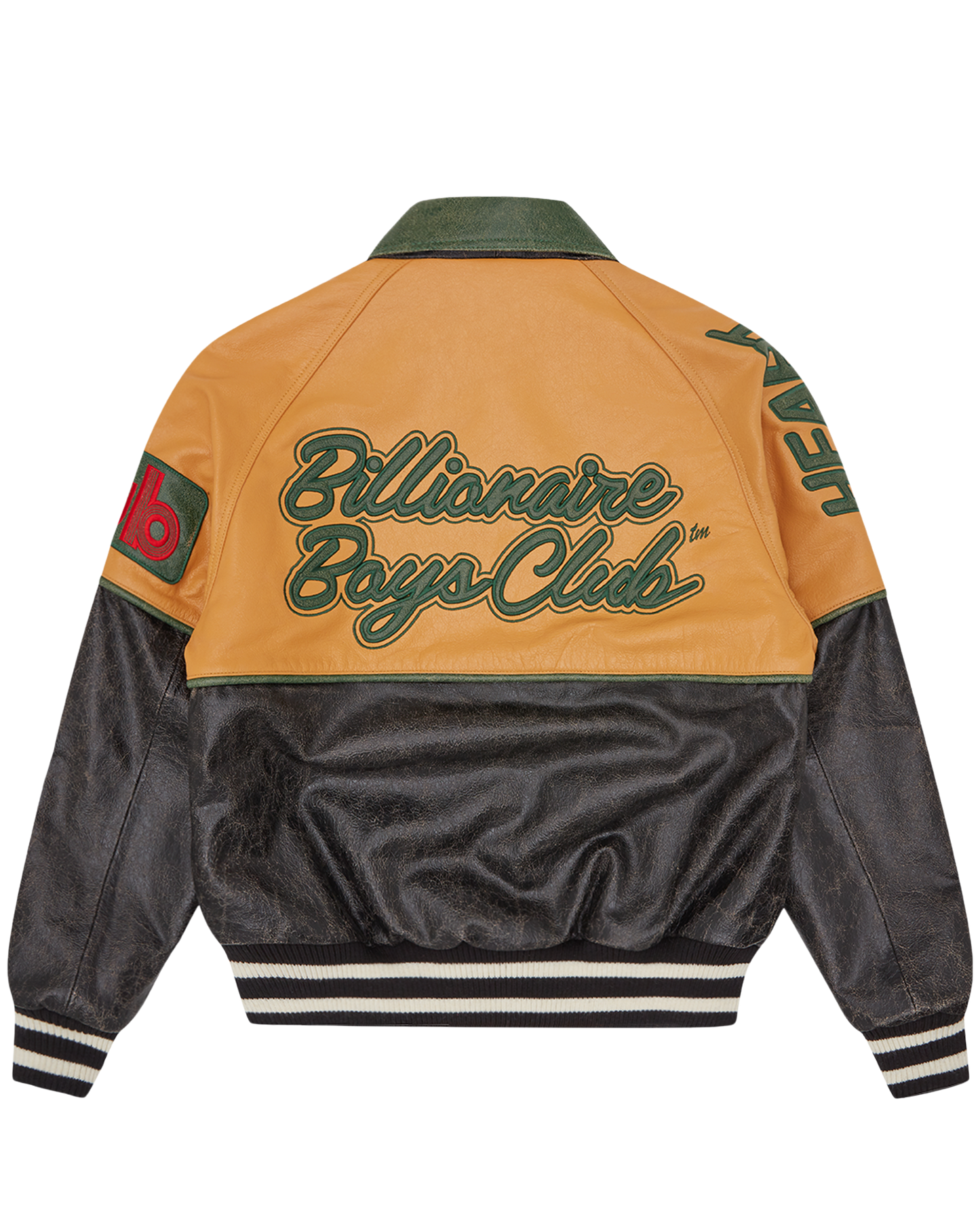Club Cracked Leather Varsity Jacket