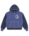 Indigo Oversized College Zip Through