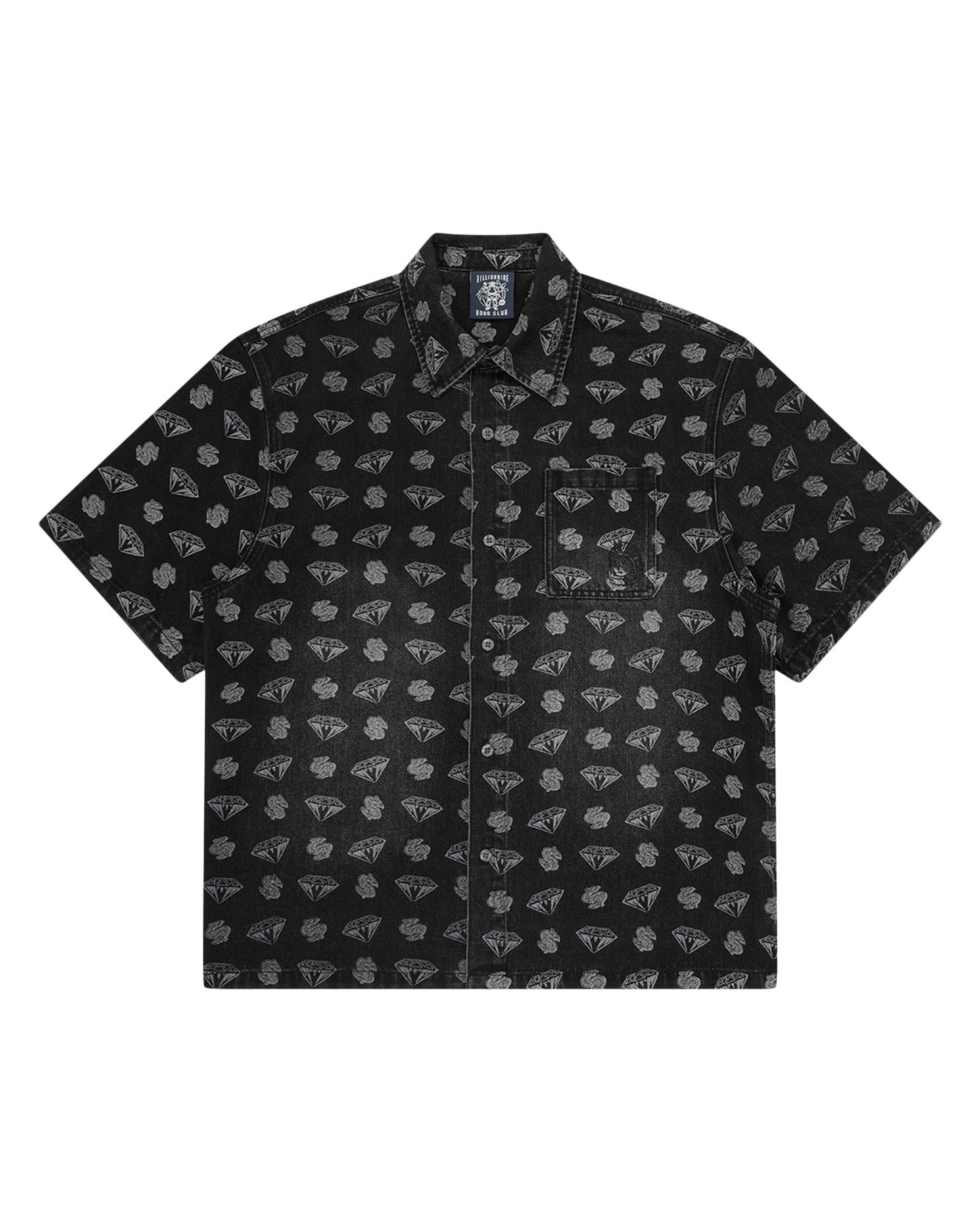 Diamonds & Dollars Oversized Denim Shirt