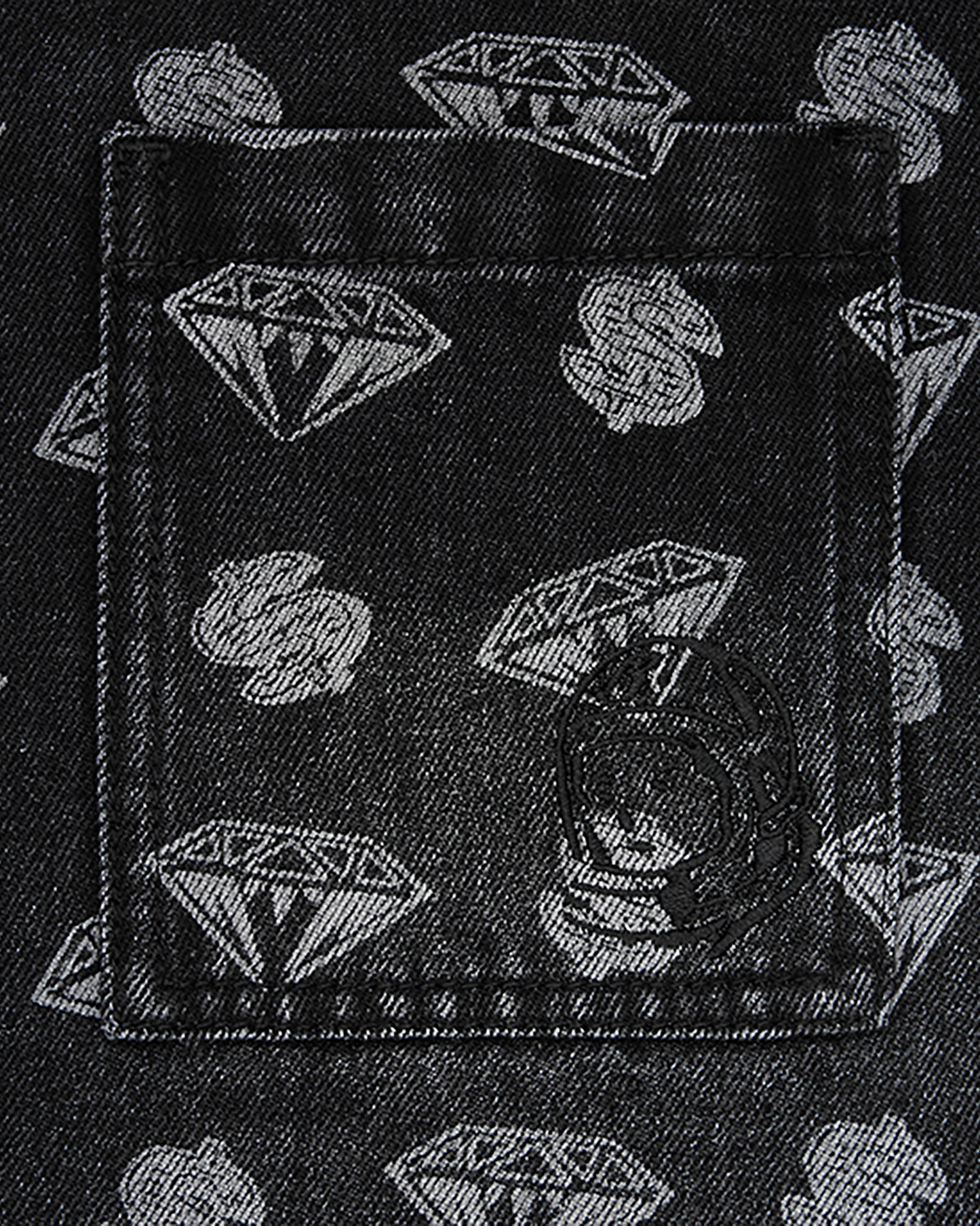 Diamonds & Dollars Oversized Denim Shirt