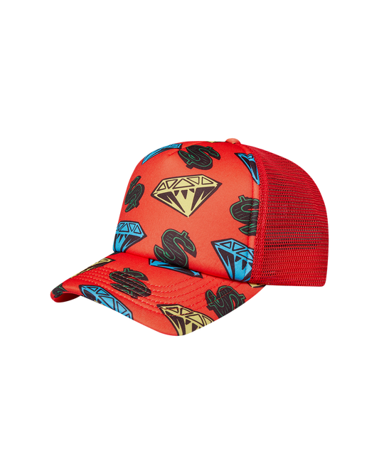 Diamonds & Dollars Mesh Trucker Cap