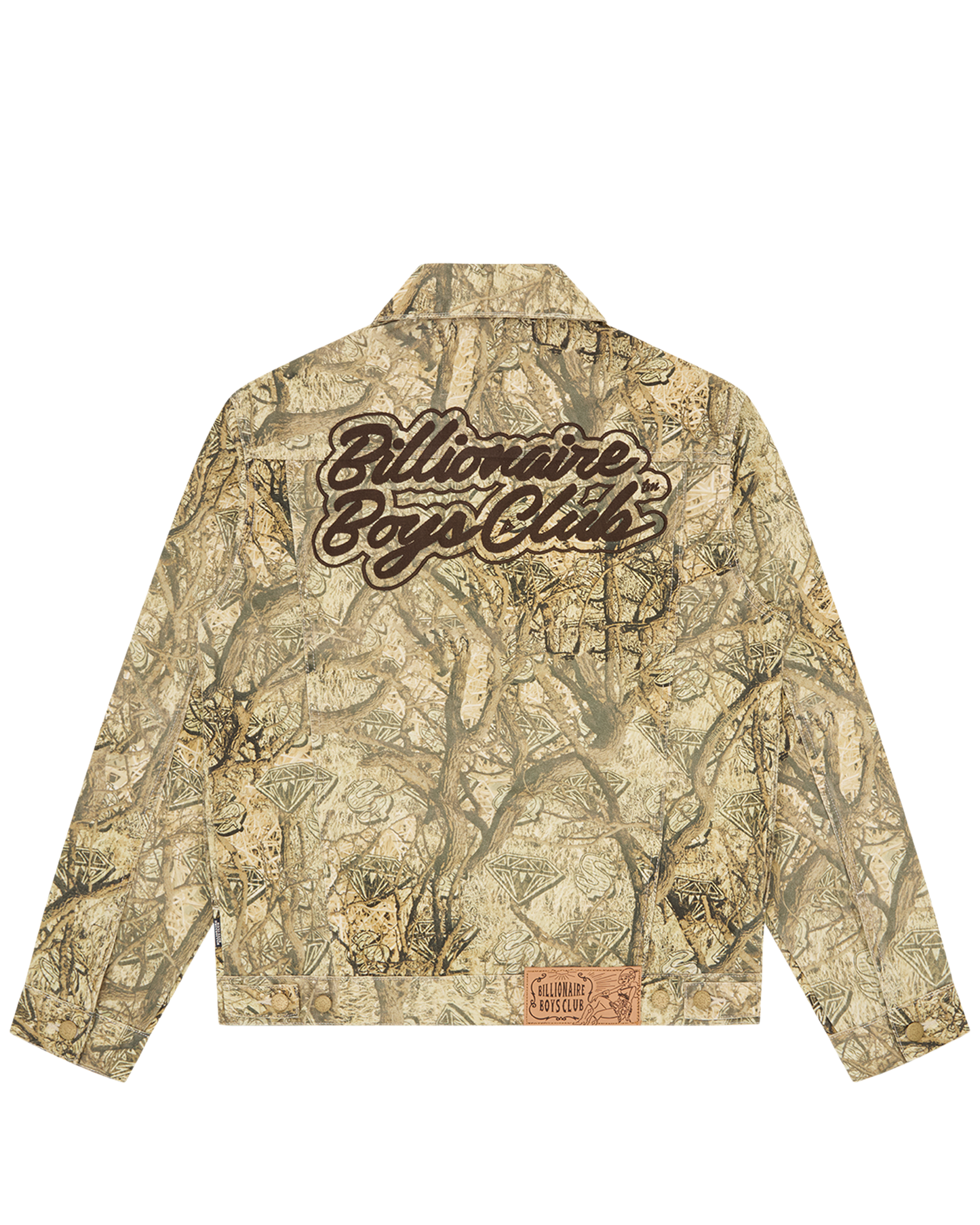 Diamonds & Dollars Tree Camo Trucker Jacket