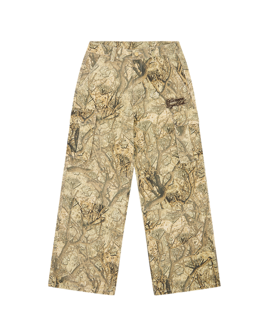 Diamonds & Dollars Tree Camo Cargo Pants