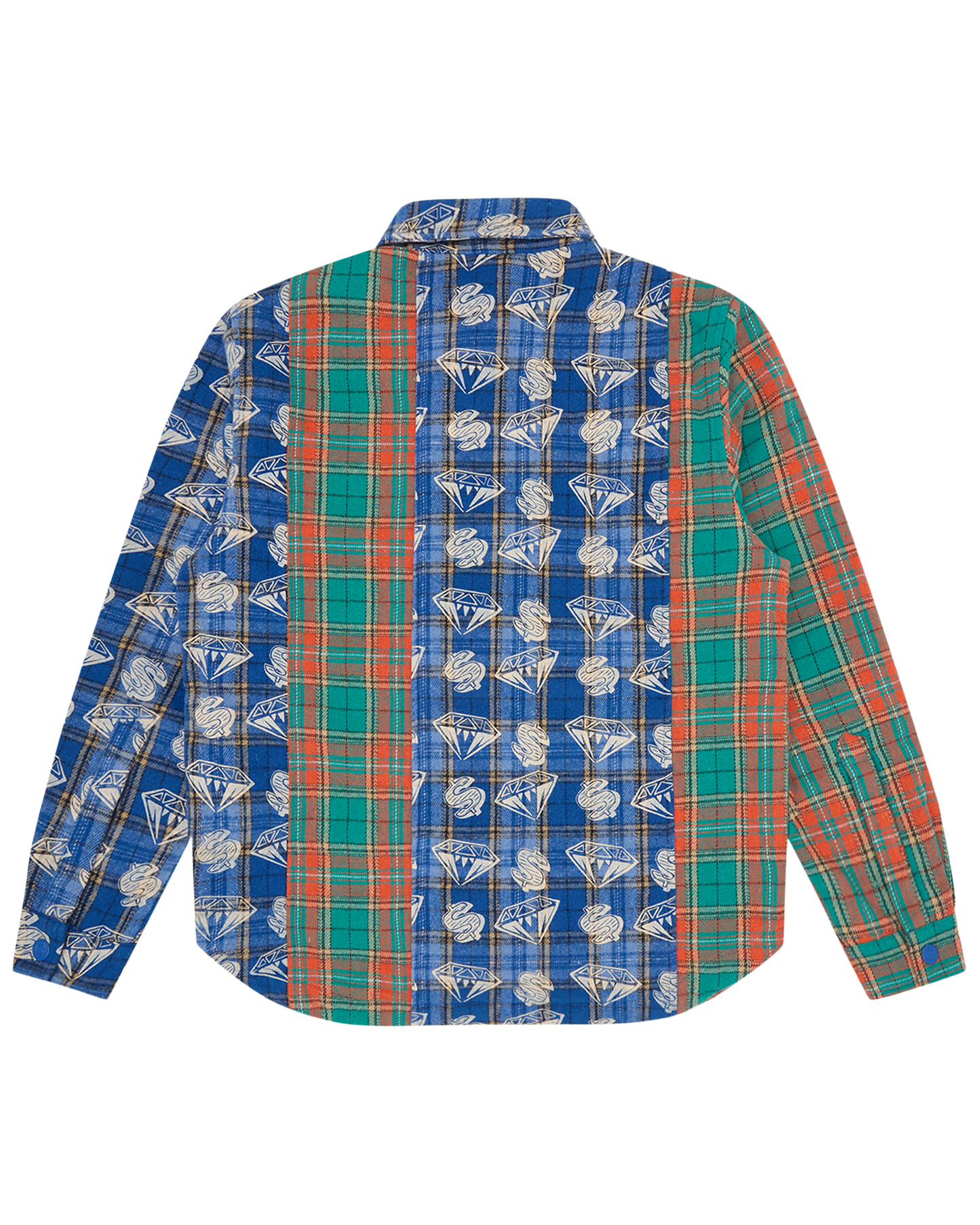 Diamonds & Dollars Check Padded Overshirt