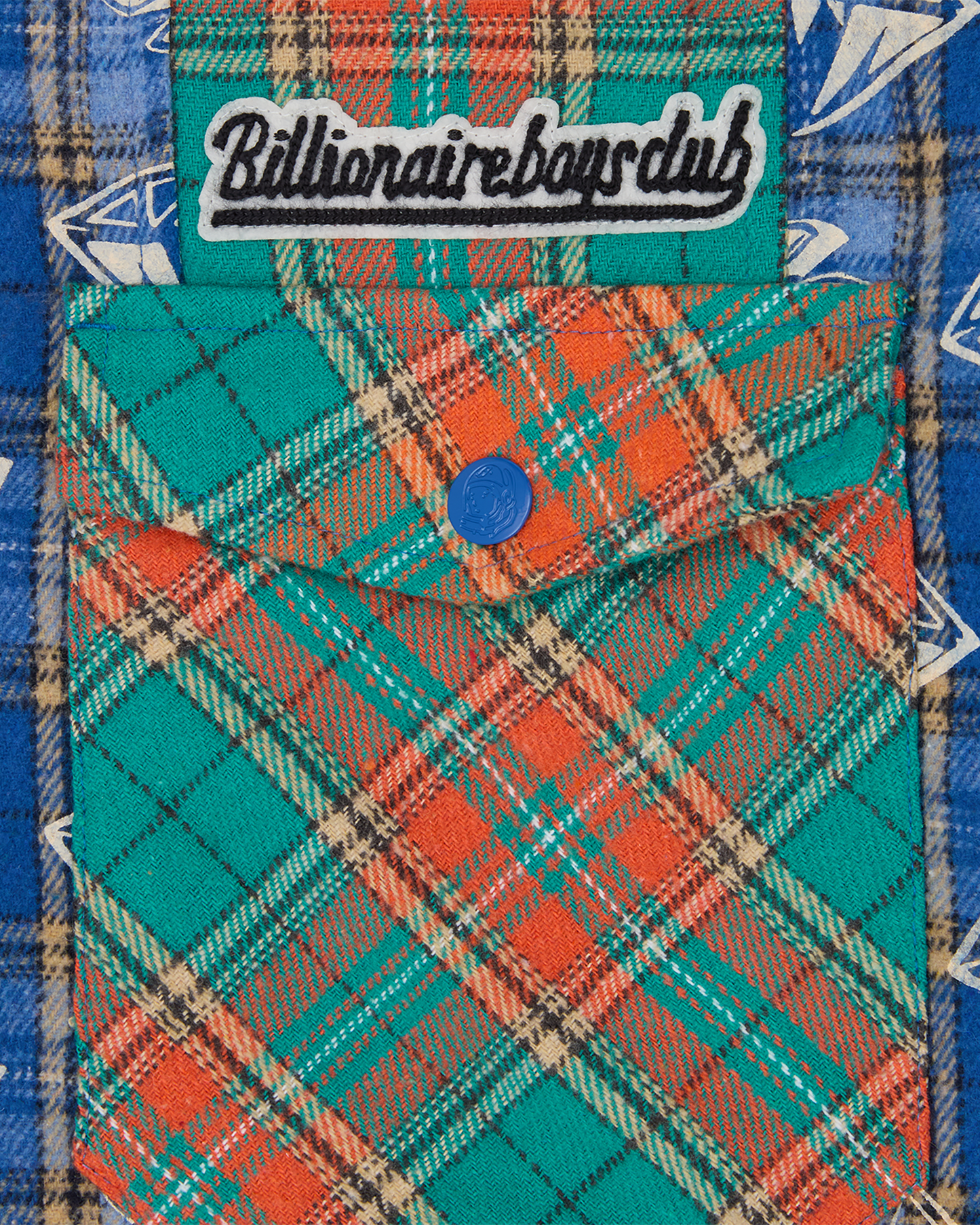 Diamonds & Dollars Check Padded Overshirt