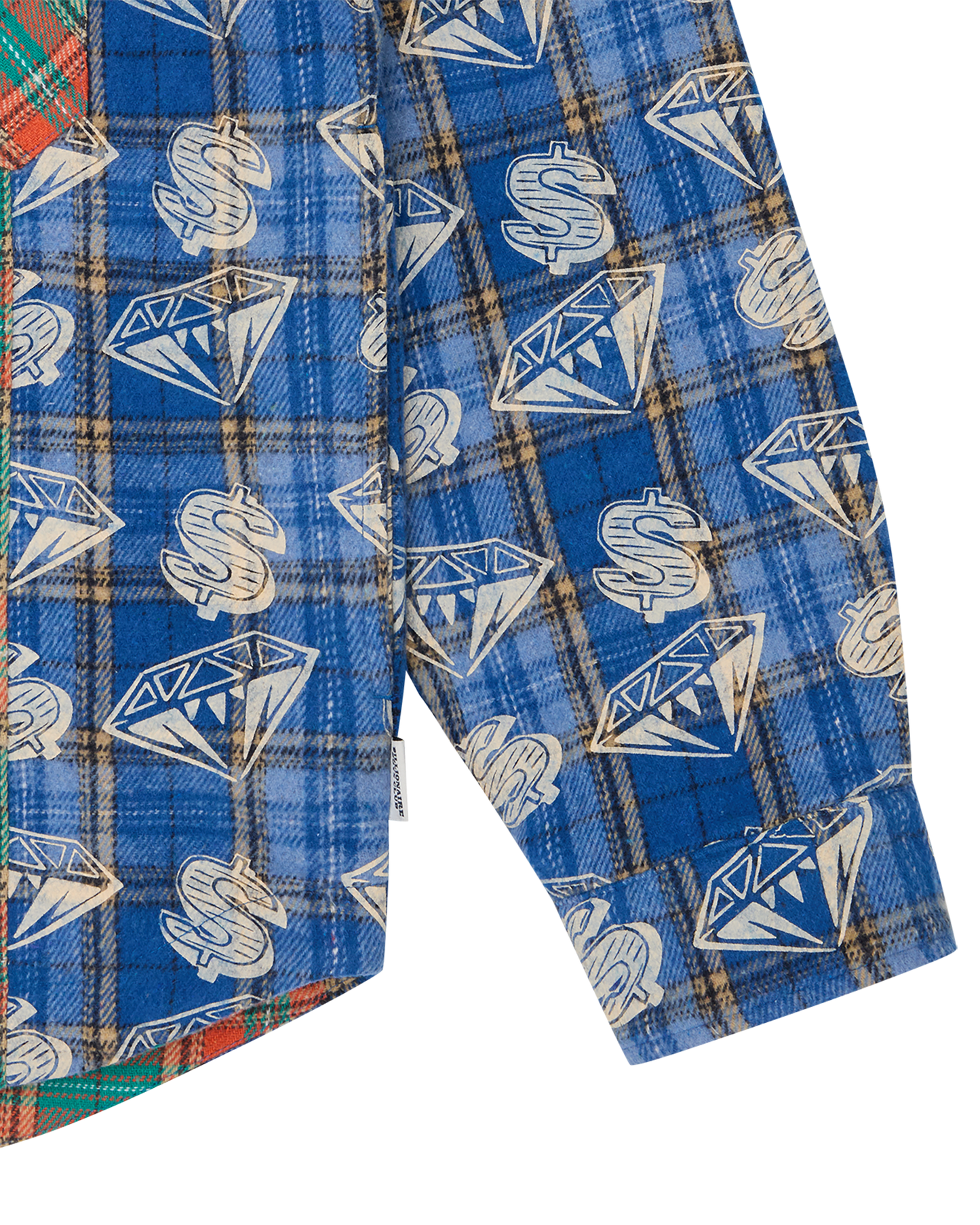 Diamonds & Dollars Check Padded Overshirt