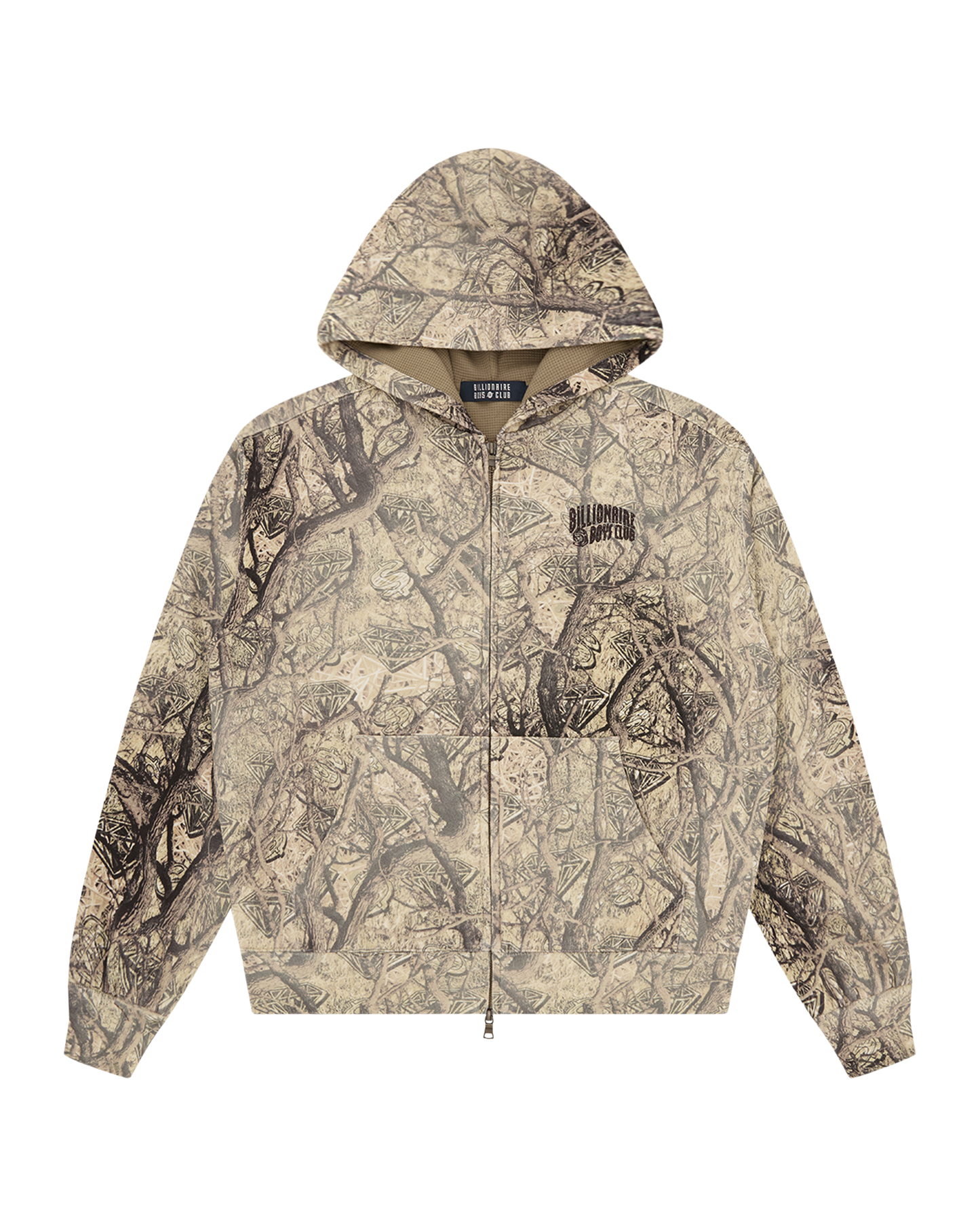 Diamonds & Dollars Tree Camo Oversized Zip Through