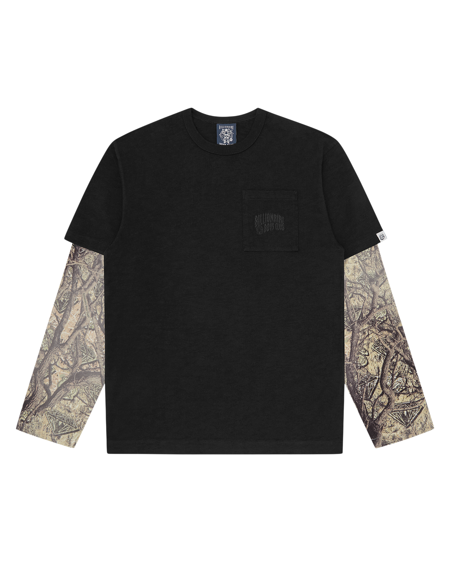 Diamonds & Dollars Tree Camo Mock LS T-Shirt