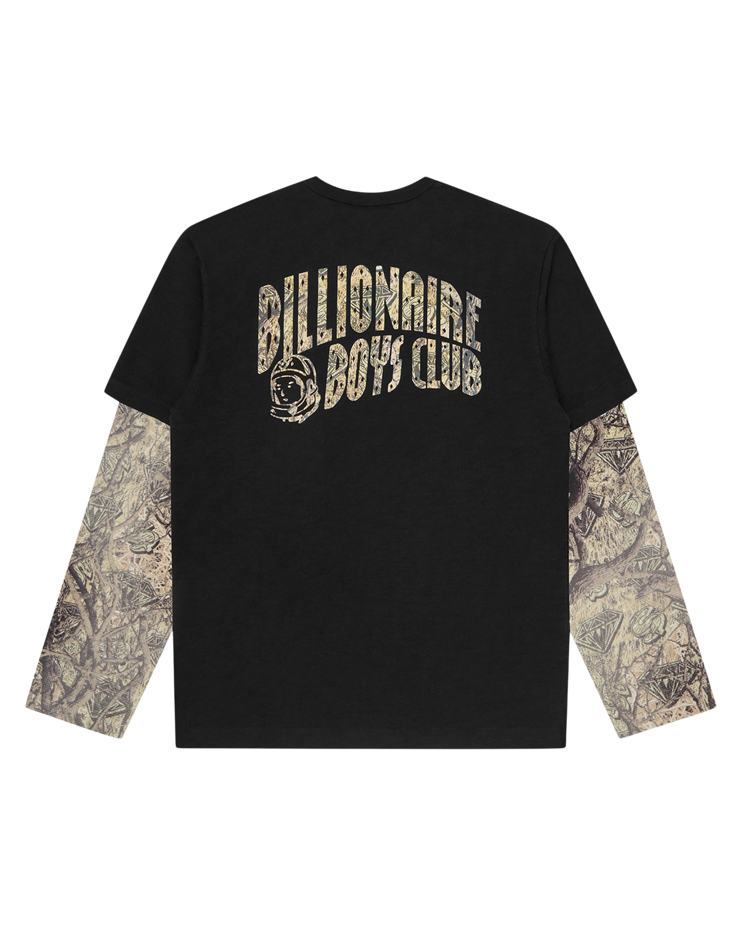 Diamonds & Dollars Tree Camo Mock LS T-Shirt