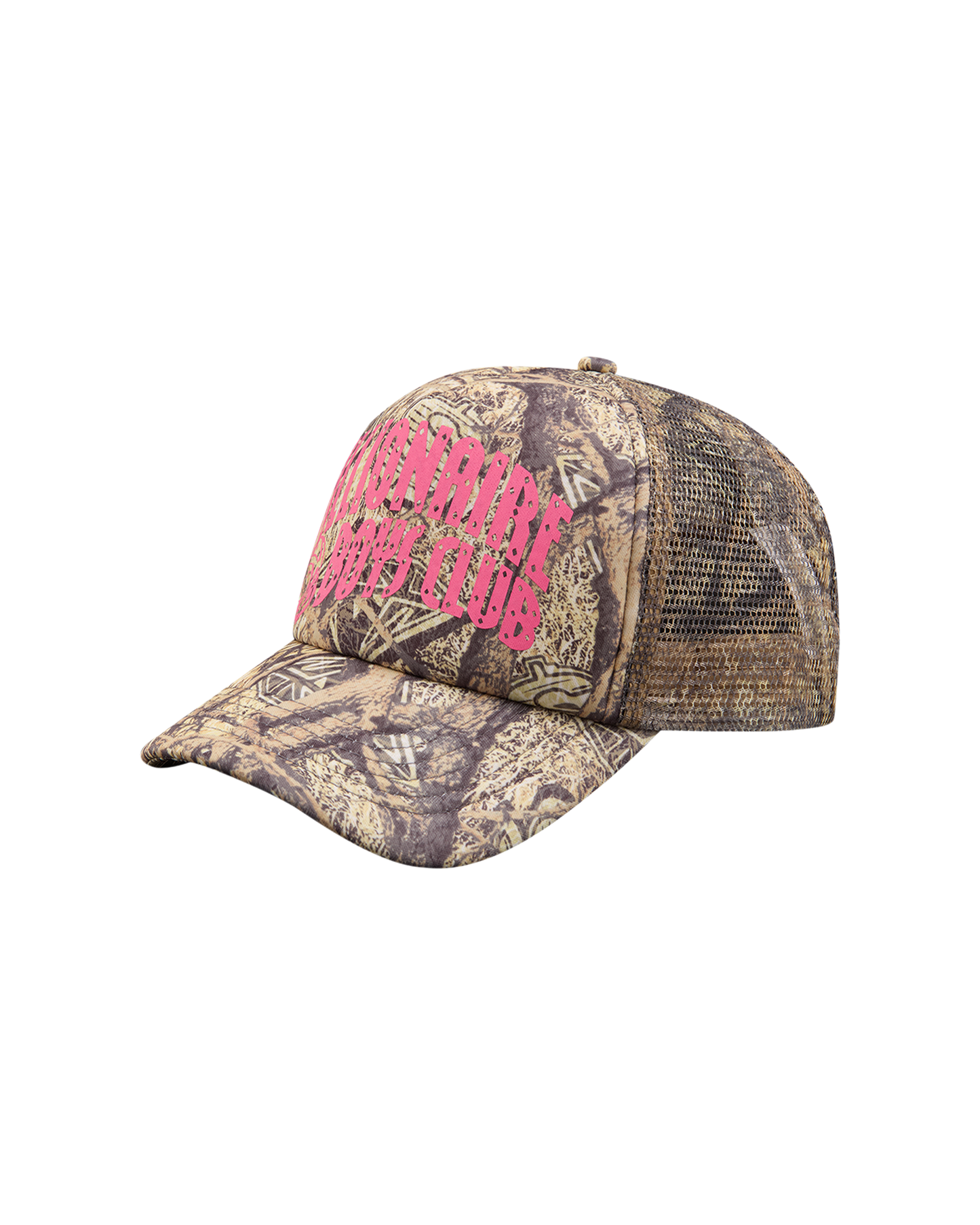 Diamonds & Dollars Tree Camo Arch Logo Trucker Cap