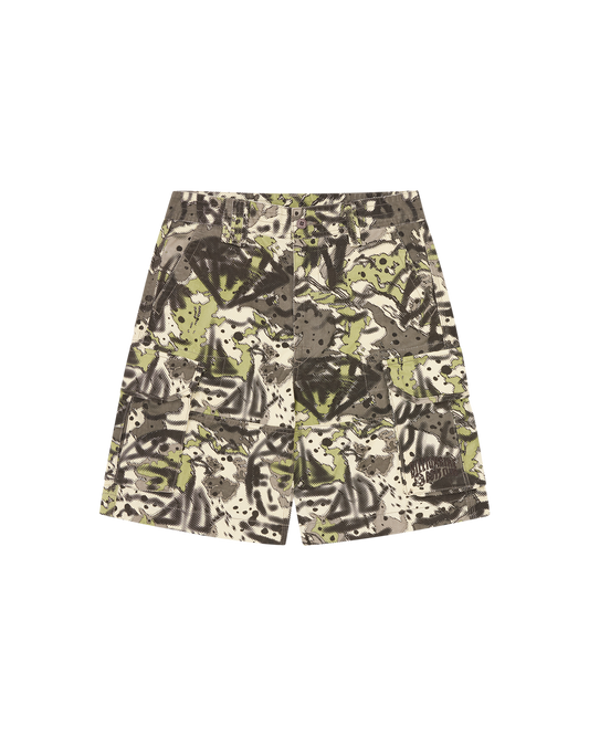 Overlay Camo Cotton Cargo Shorts