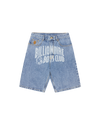 Faded Arch Logo Denim Shorts