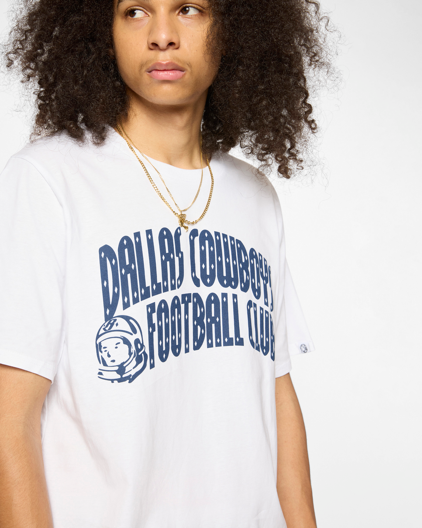 Dallas Cowboys Curve Logo SS White Tee
